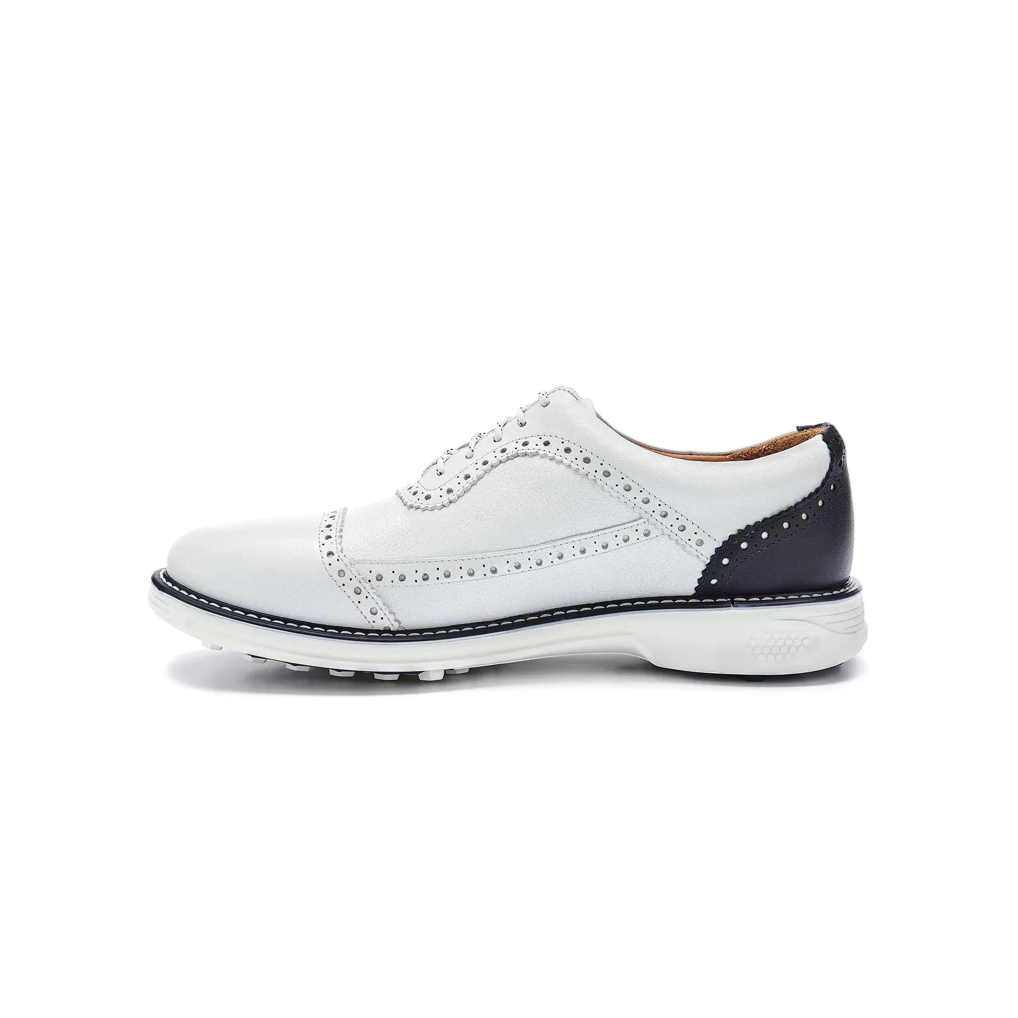 Light support Track Performance Legacy Hope Spikeless Golf Shoes White Navy Blue