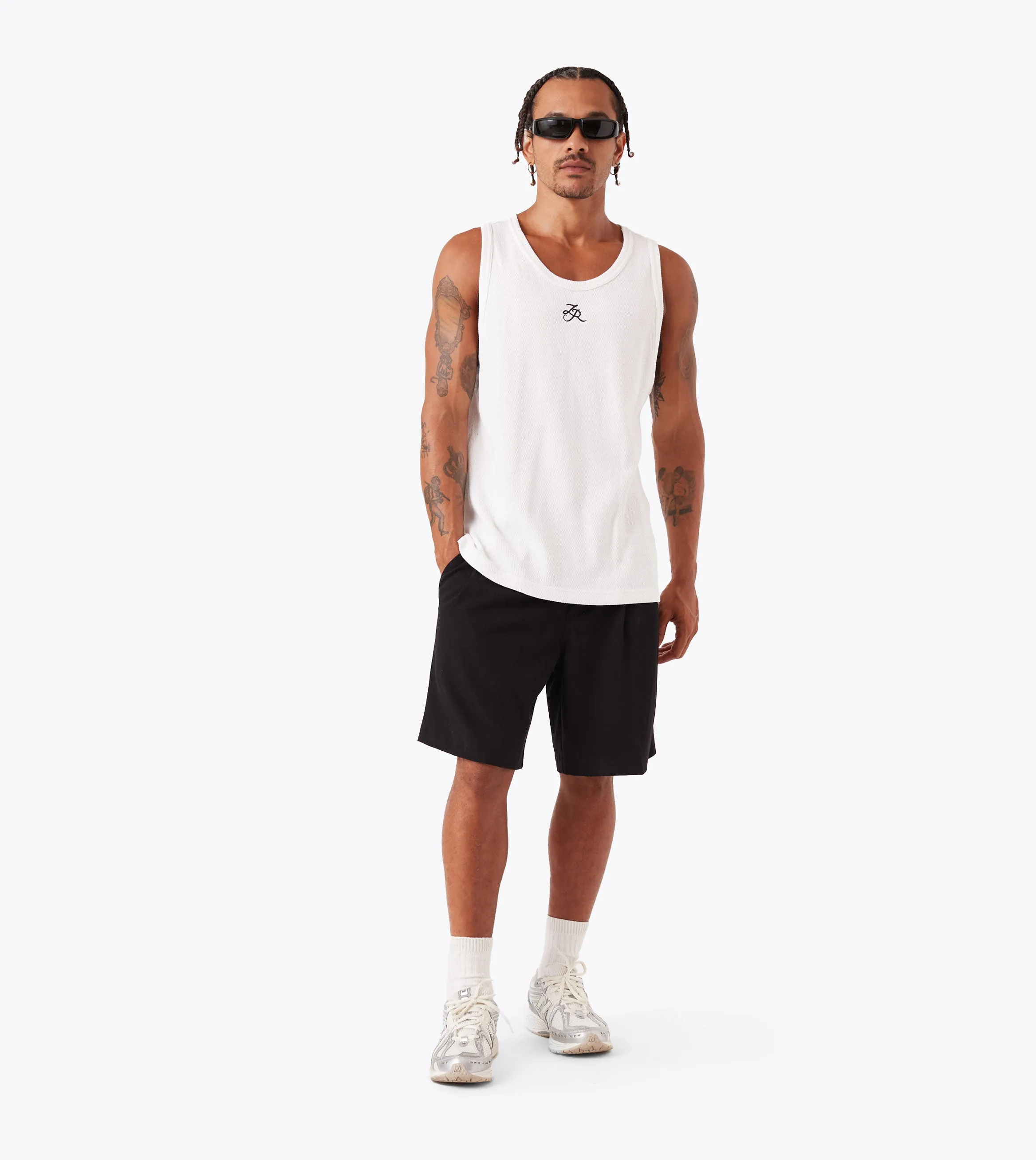 Perfect for Travel comfortable option Waffle Tank Vintage White