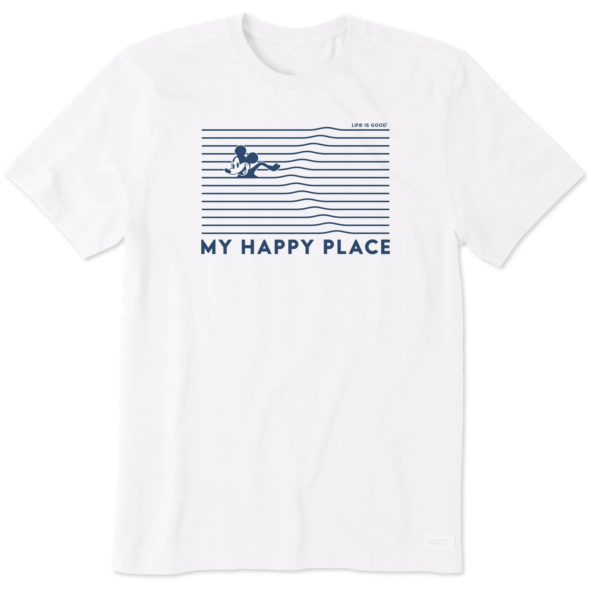 Men's Happy Place Willie Swimming Short Sleeve Tee Basic Comfort