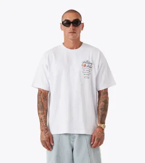 Strawberry Box Tee White Tagless Neckline All-Season Wear