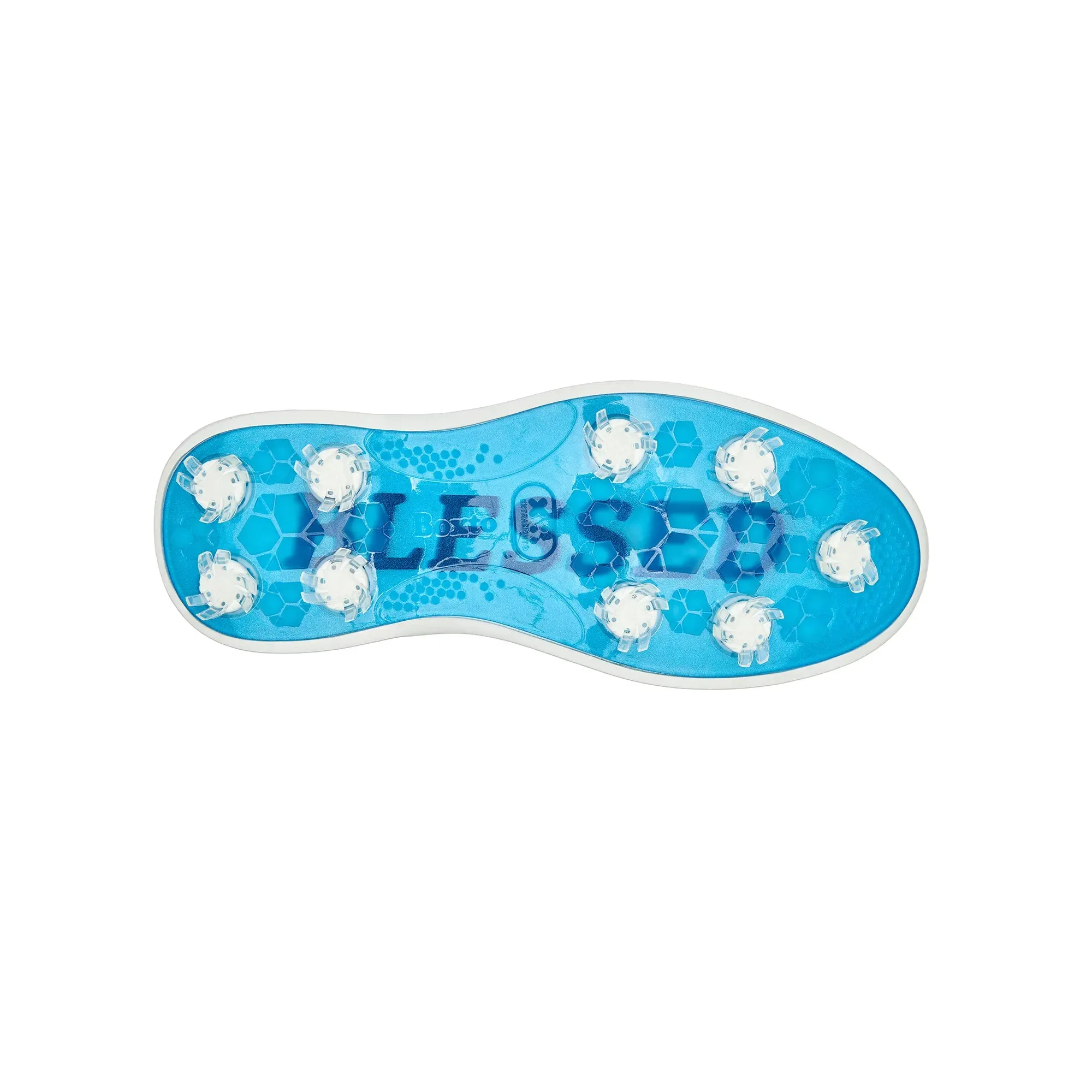 LaceUp Legacy Hope Pro Spiked Golf Shoes White Blue