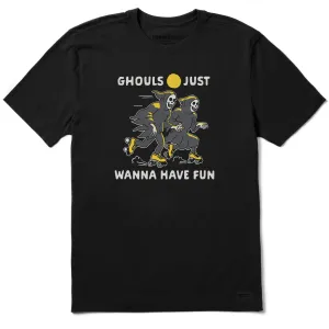 Men's Ghouls Just Wanna Have Fun Roller Skates Short Sleeve Tee Side Vent Design