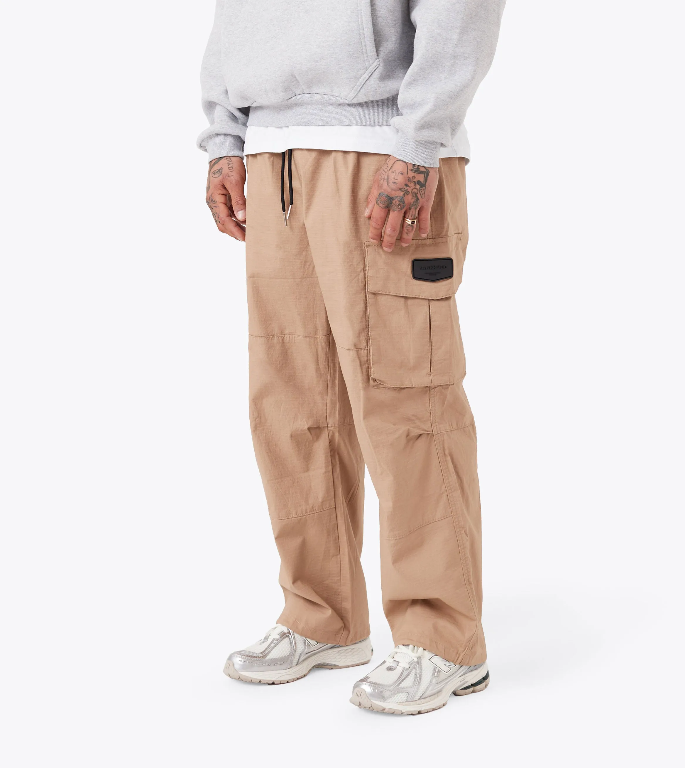 Flexible Look Parachute Pant Dk Tan