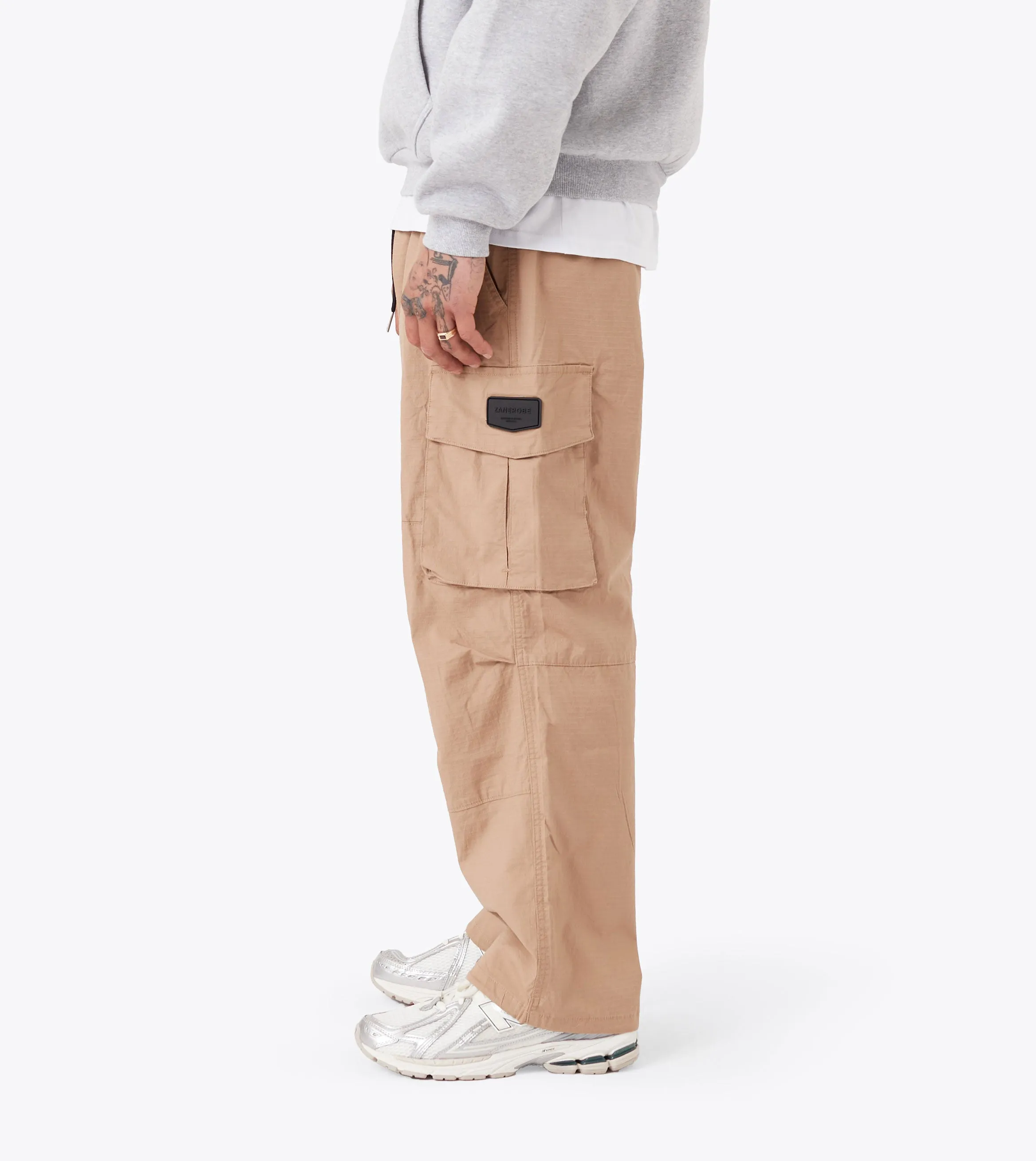 Chilly Weather Comfort Easy Match Parachute Pant Dk Tan