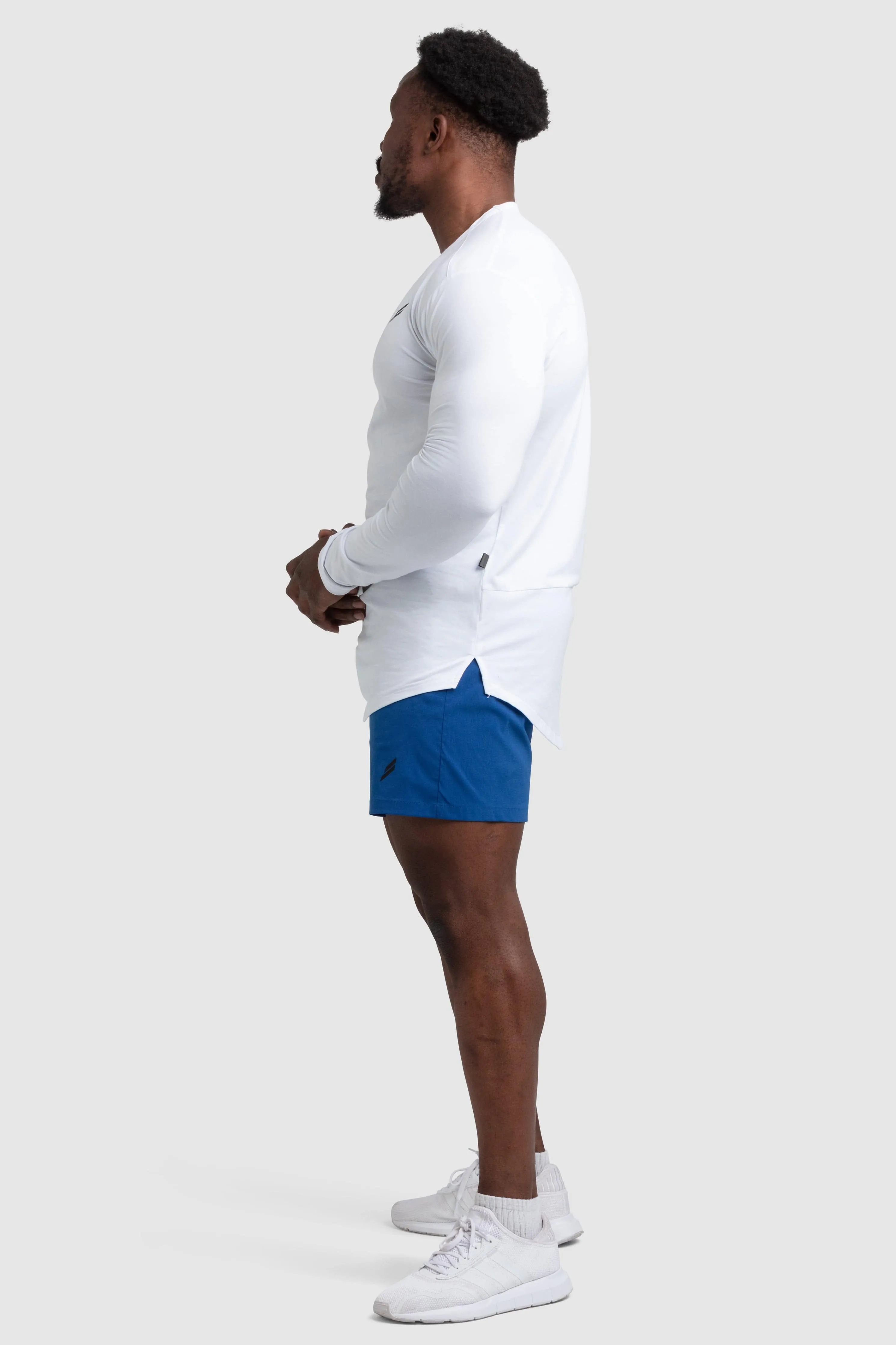Relaxed Waist Classic timelessness Mark Drop Long Sleeve - White