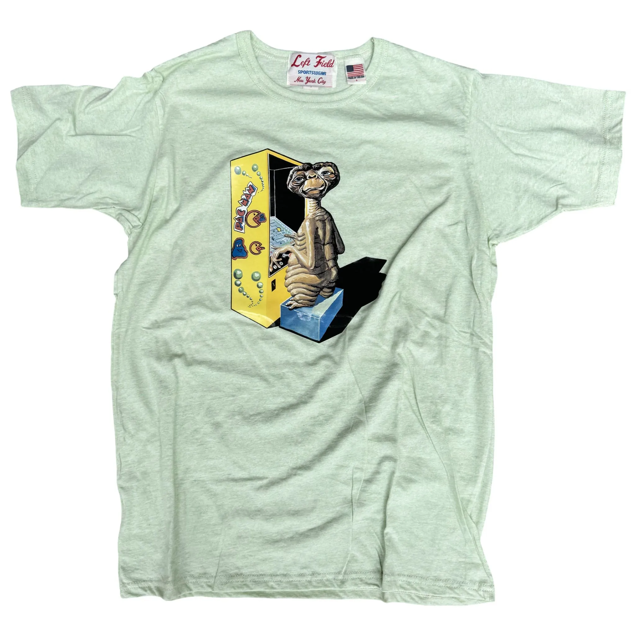 FlexibleJointConstruction LightweightTextile ET Roach heat transfer on grass stain heather cotton tee