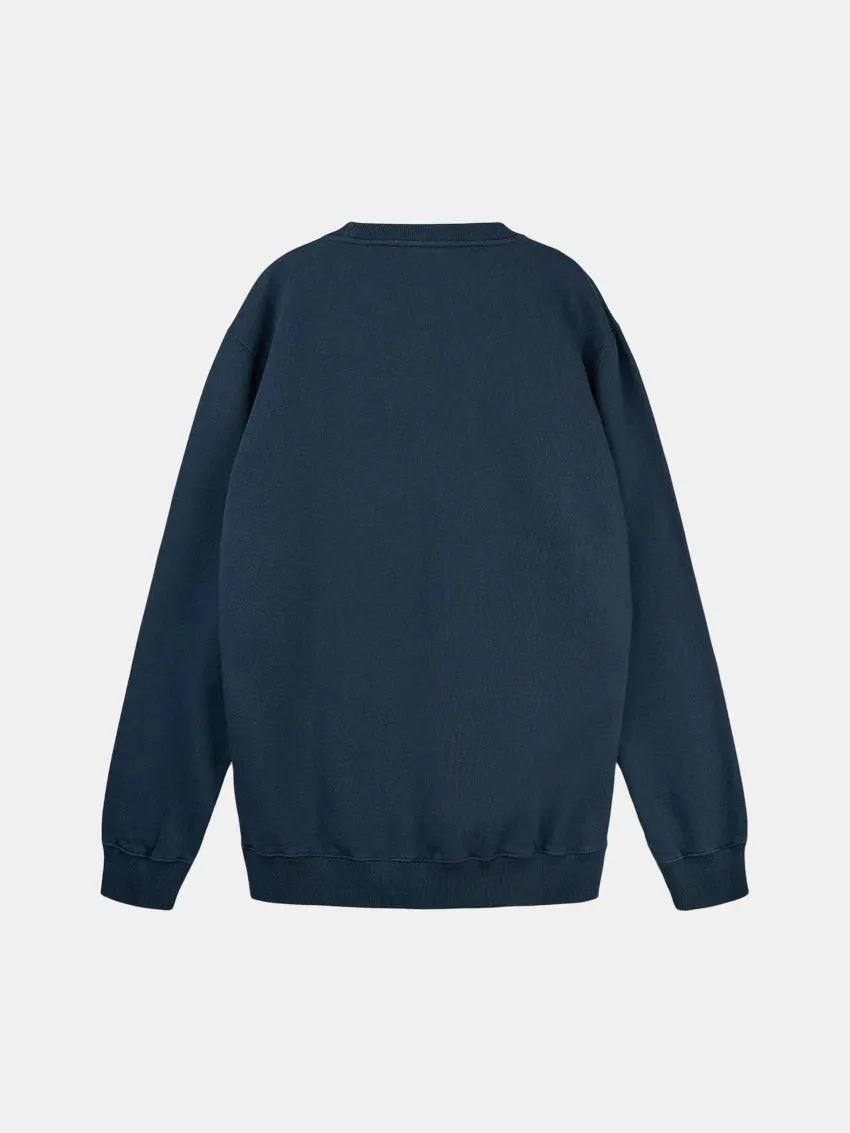 Ribbed Hem Light The Way Sweatshirt Blueberry