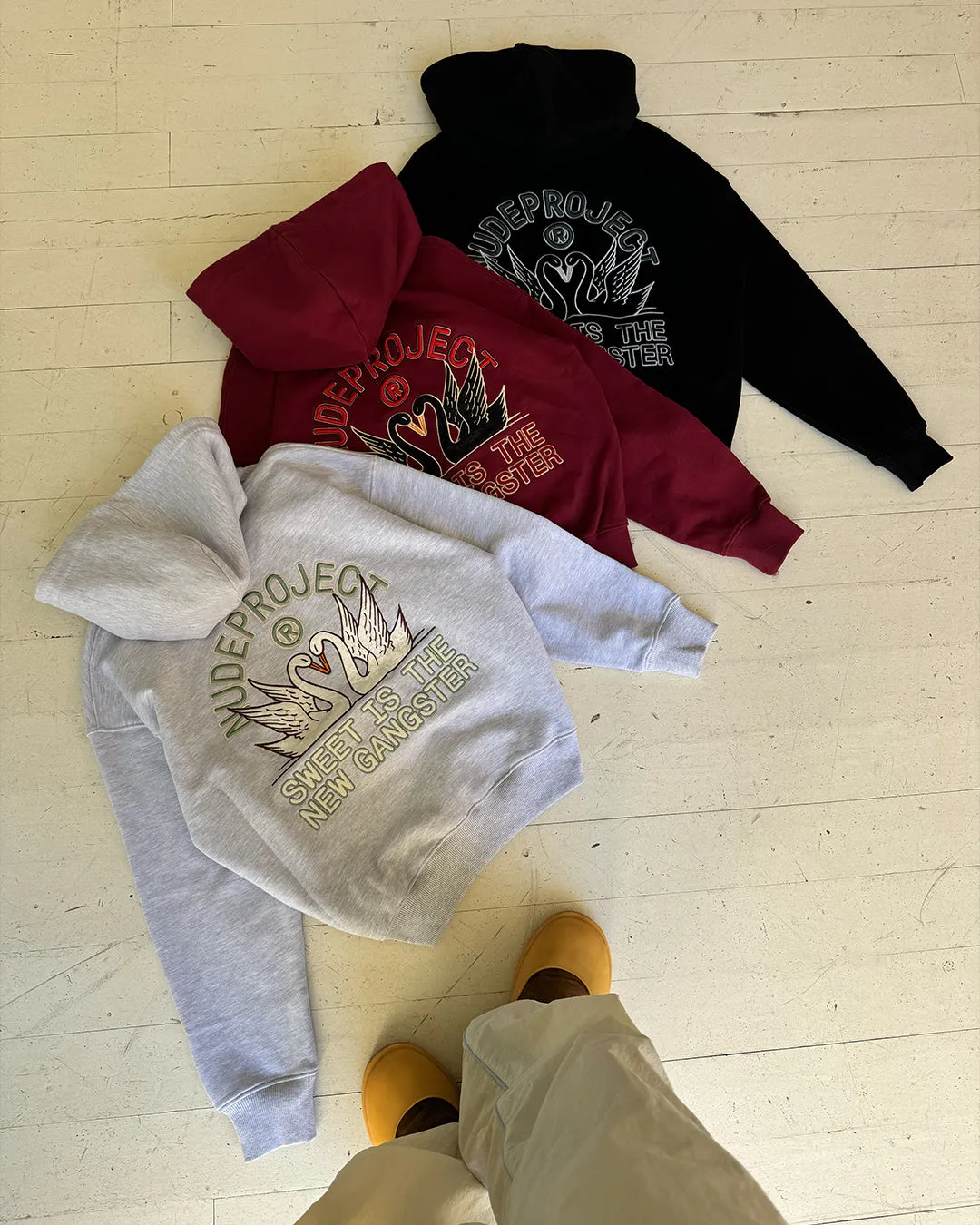 Swans Hoodie Black Beach Style date night look