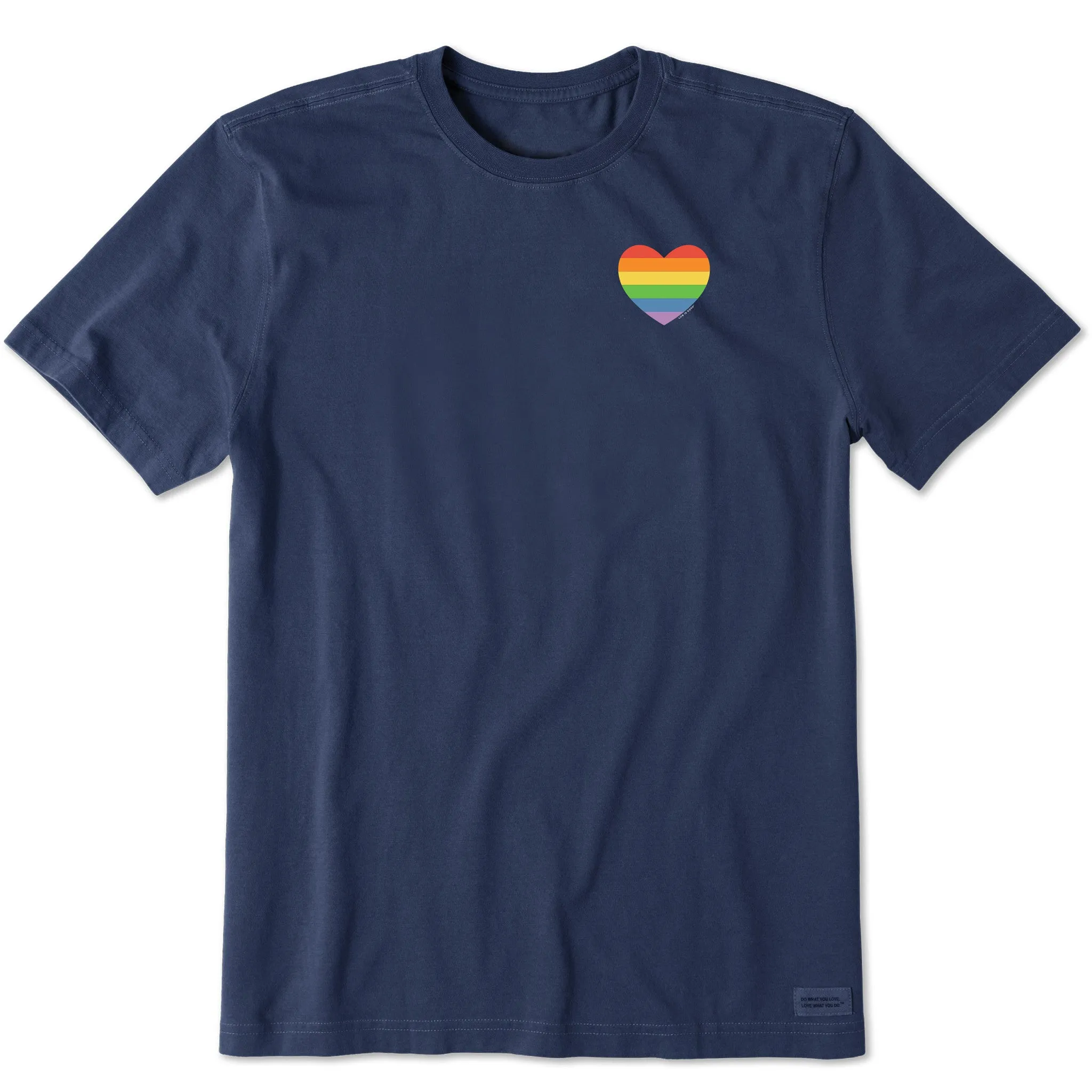 Modern Simplicity Men's Rainbow Pride Heart Short Sleeve Tee