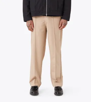 Tailored Silhouette DoubleLayeredHem Provence Pintuck Pant Sandstone
