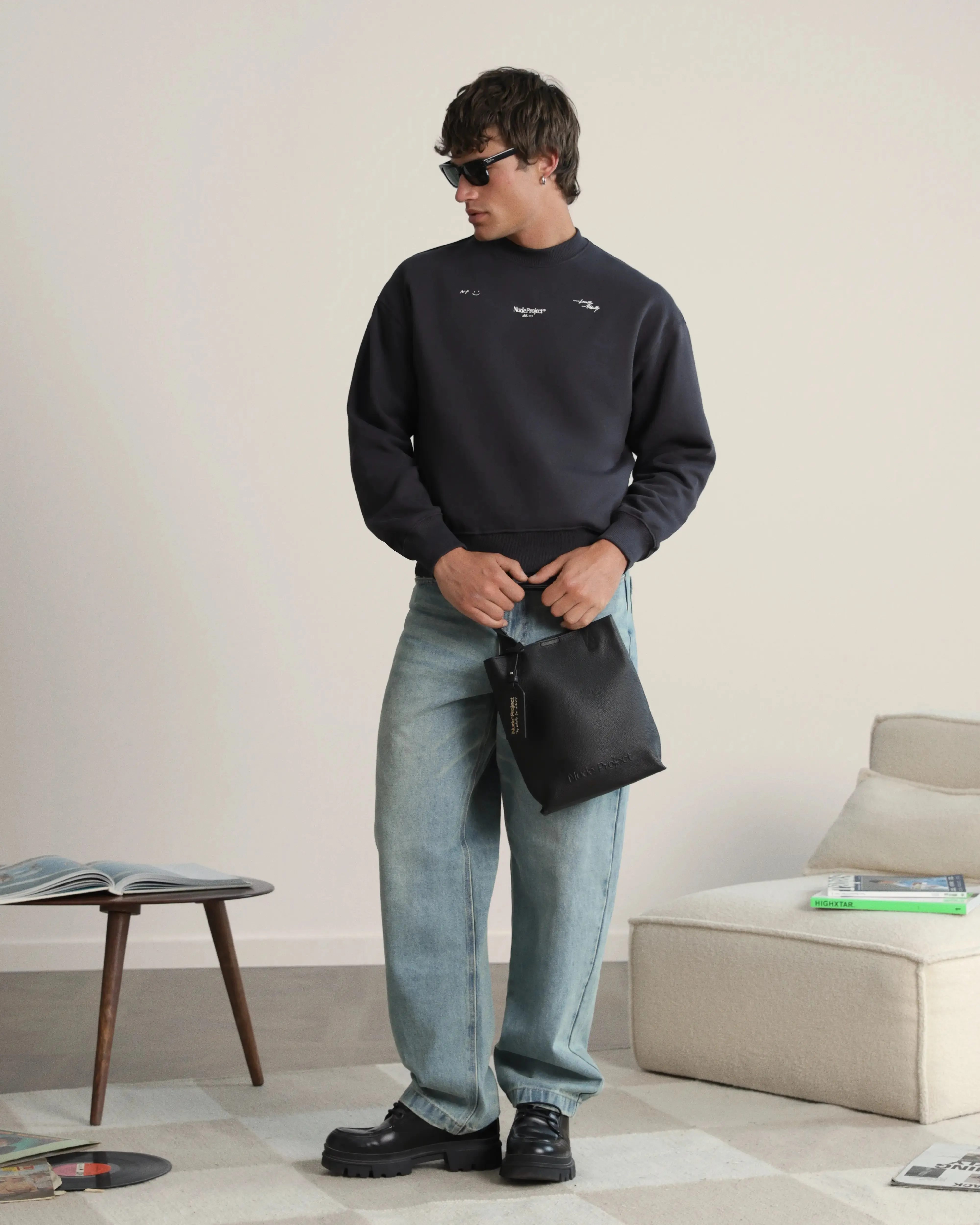 Global Soon Sweatshirt Ash Logo Emblem