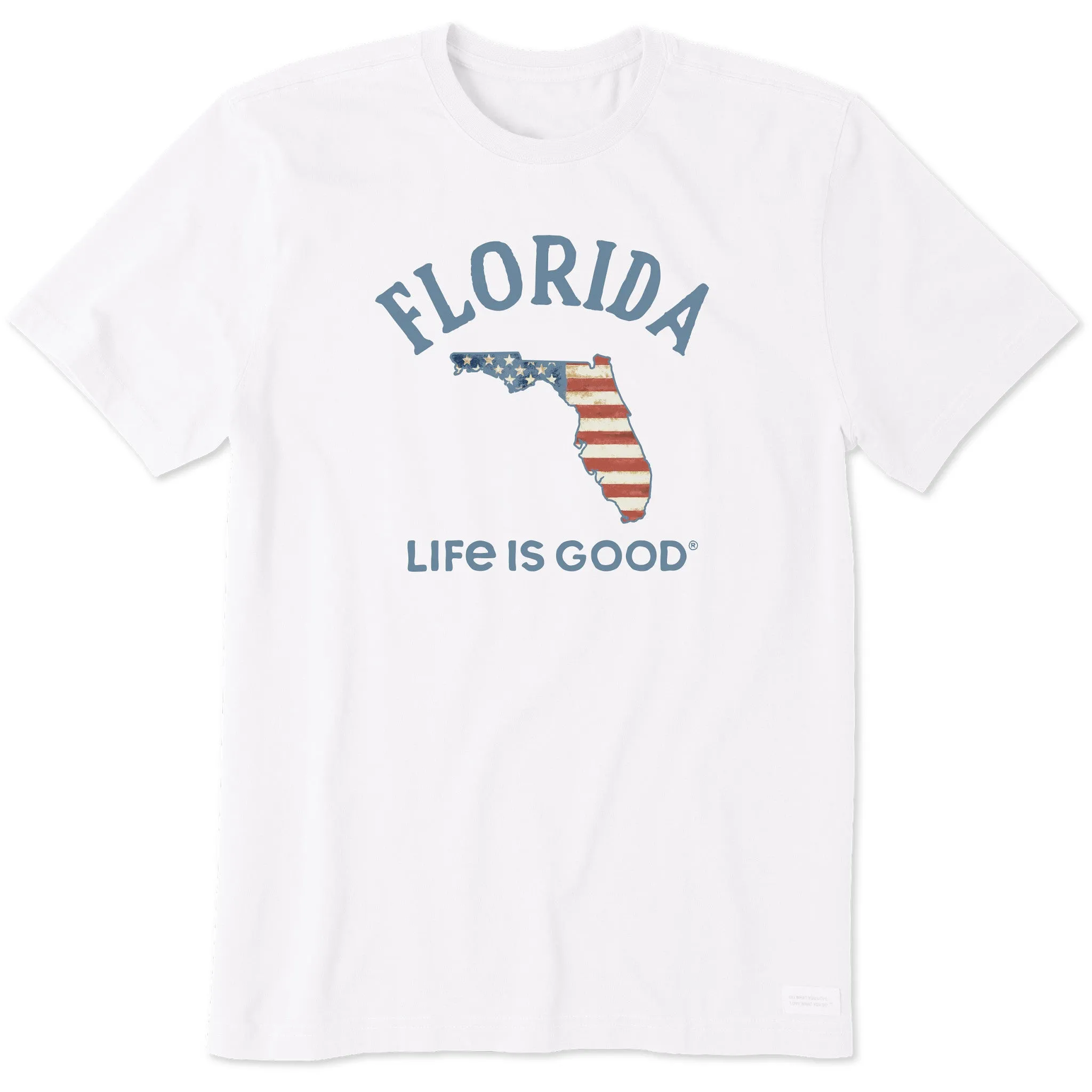 Men's Florida Arched Flag Short Sleeve Crusher Tee Universal Silhouette Odor Resistant Material