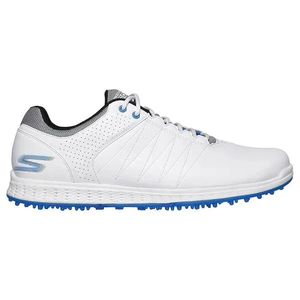 Skechers Men's GO GOLF Pivot Spikeless Golf Shoes - White / Grey / Blue Denim Cool