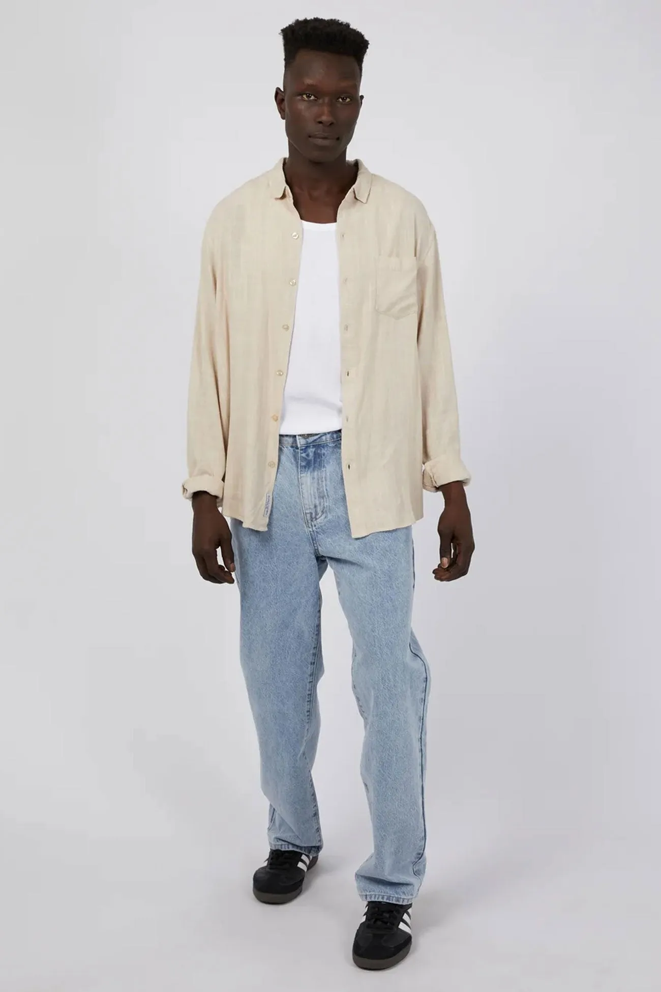 Mason Linen Shirt Natural Casual Style