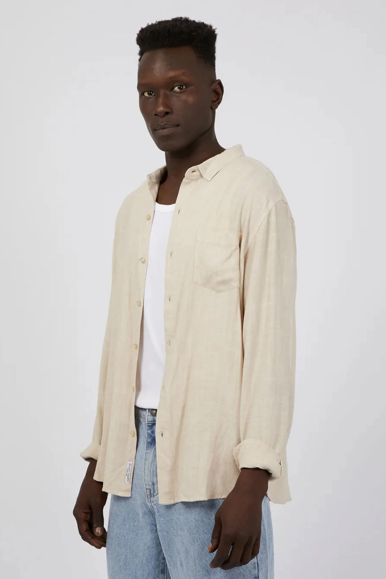 Elegant Detail Mason Linen Shirt Natural