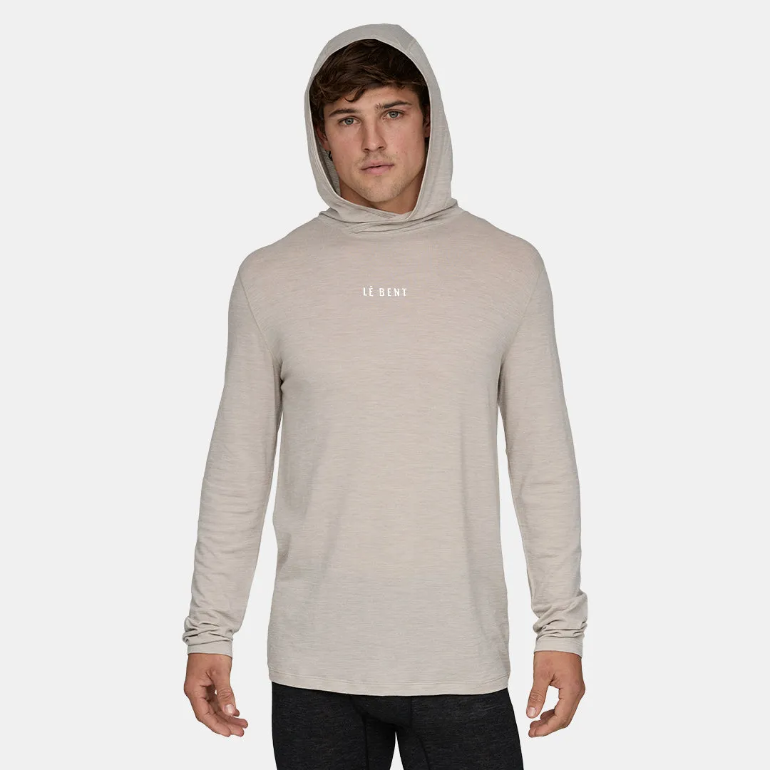 Mens Featherweight Hooded LS Crew Chic and Soft