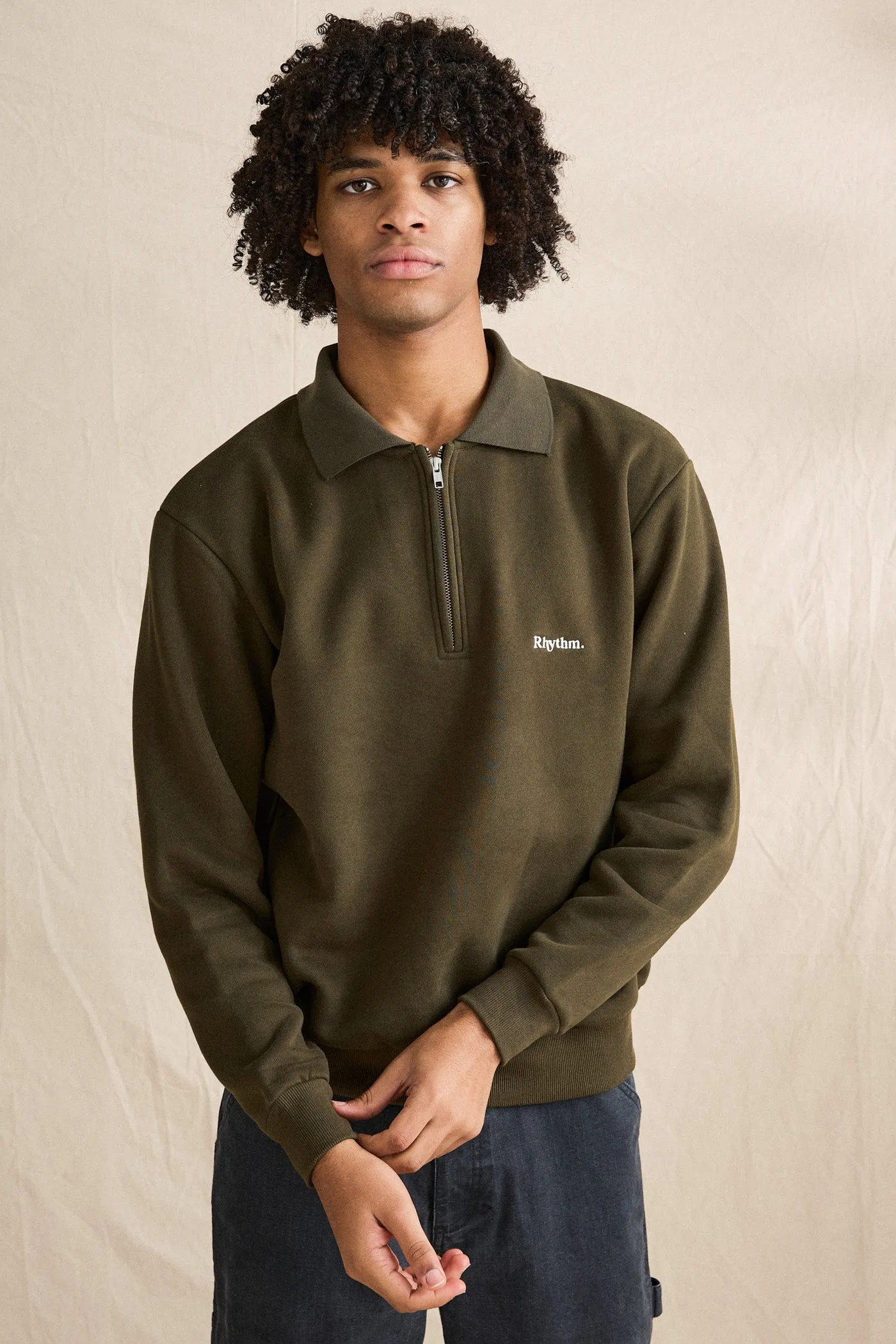 Branded Look product neon energy Furnace Quarter Zip Forest