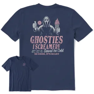 Classic Vibes Men's Ghosts I Screamery Short Sleeve Crusher Tee