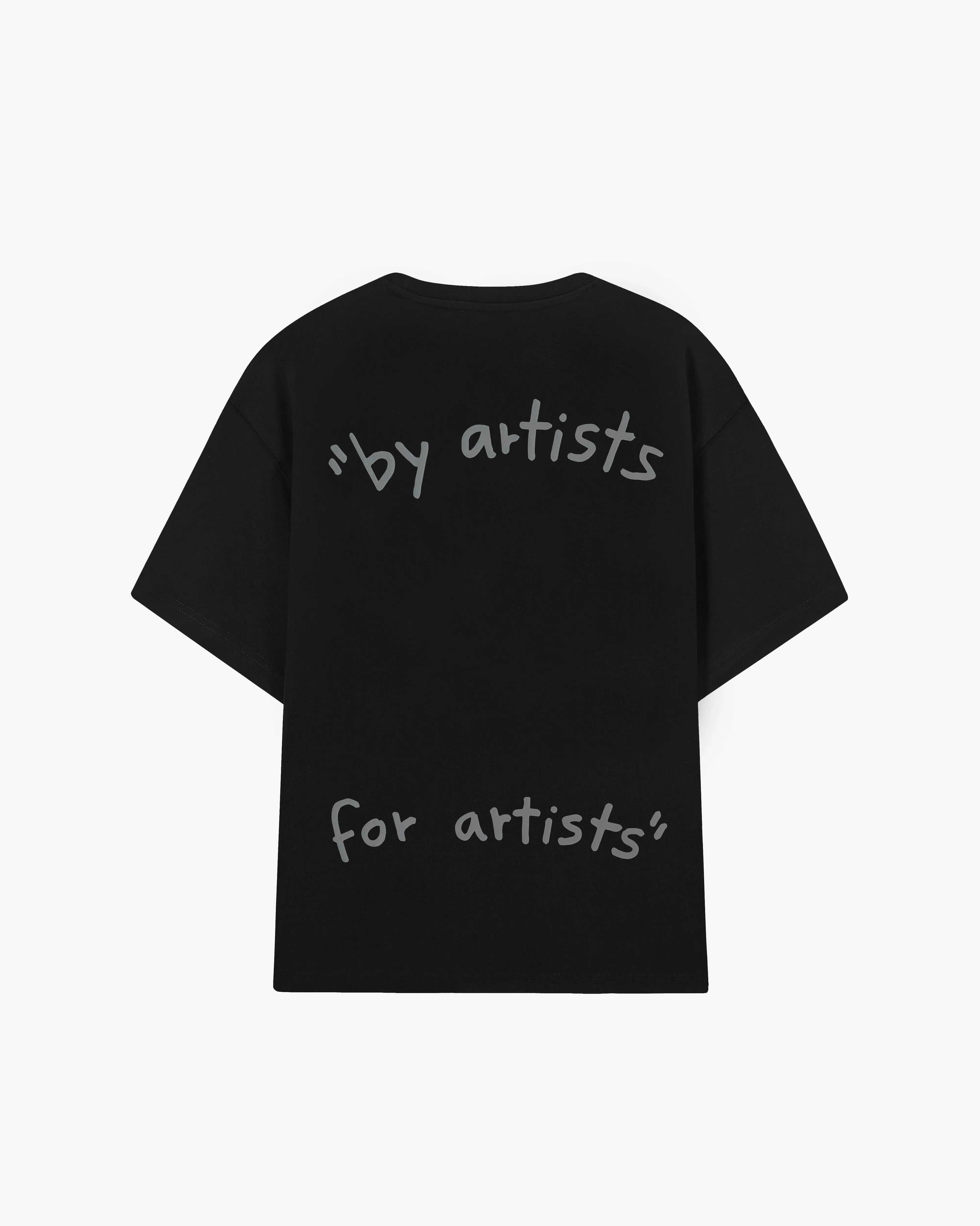 OversizedSilhouette Comfy Layer Wear Motto Tee Black