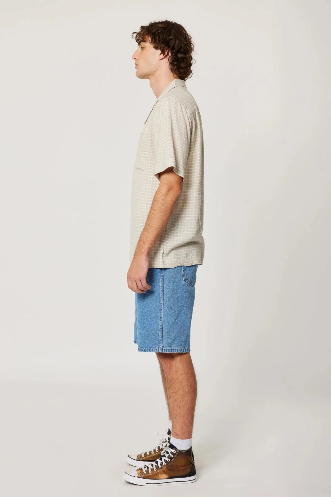 Bowler Check Shirt Natural Check Daily Outfit Style