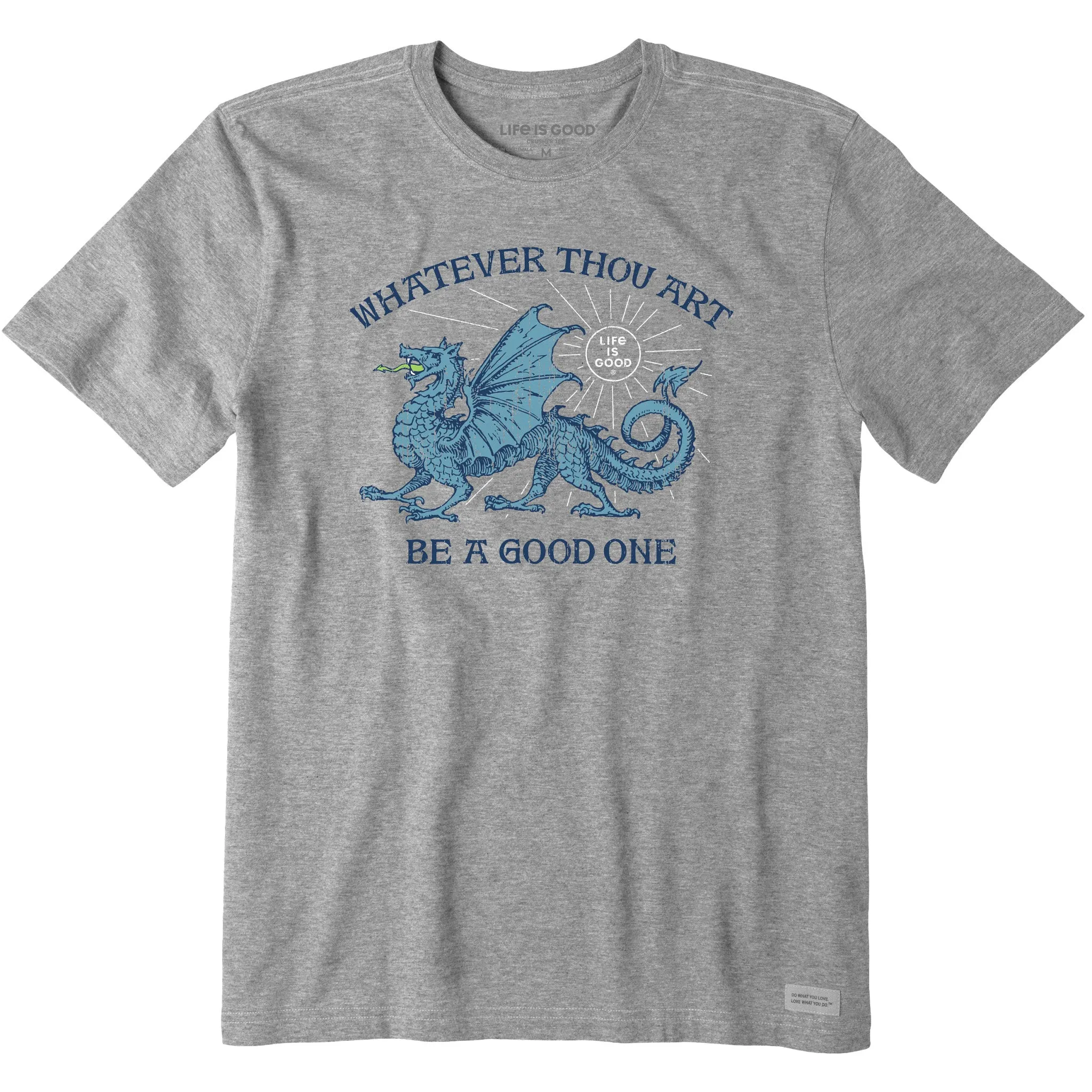 Solid color purity Wrinkle Free Fabric Men's Whatever Thou Art Dragon Short Sleeve Tee