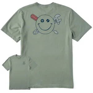 Festival wear Comfy and Soft Men's Smile Handyman Short Sleeve Crusher Tee