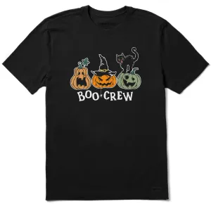 Comfort Wearable Biodegradable Textile Men's Pumpkins Boo Crew Short Sleeve Crusher Tee