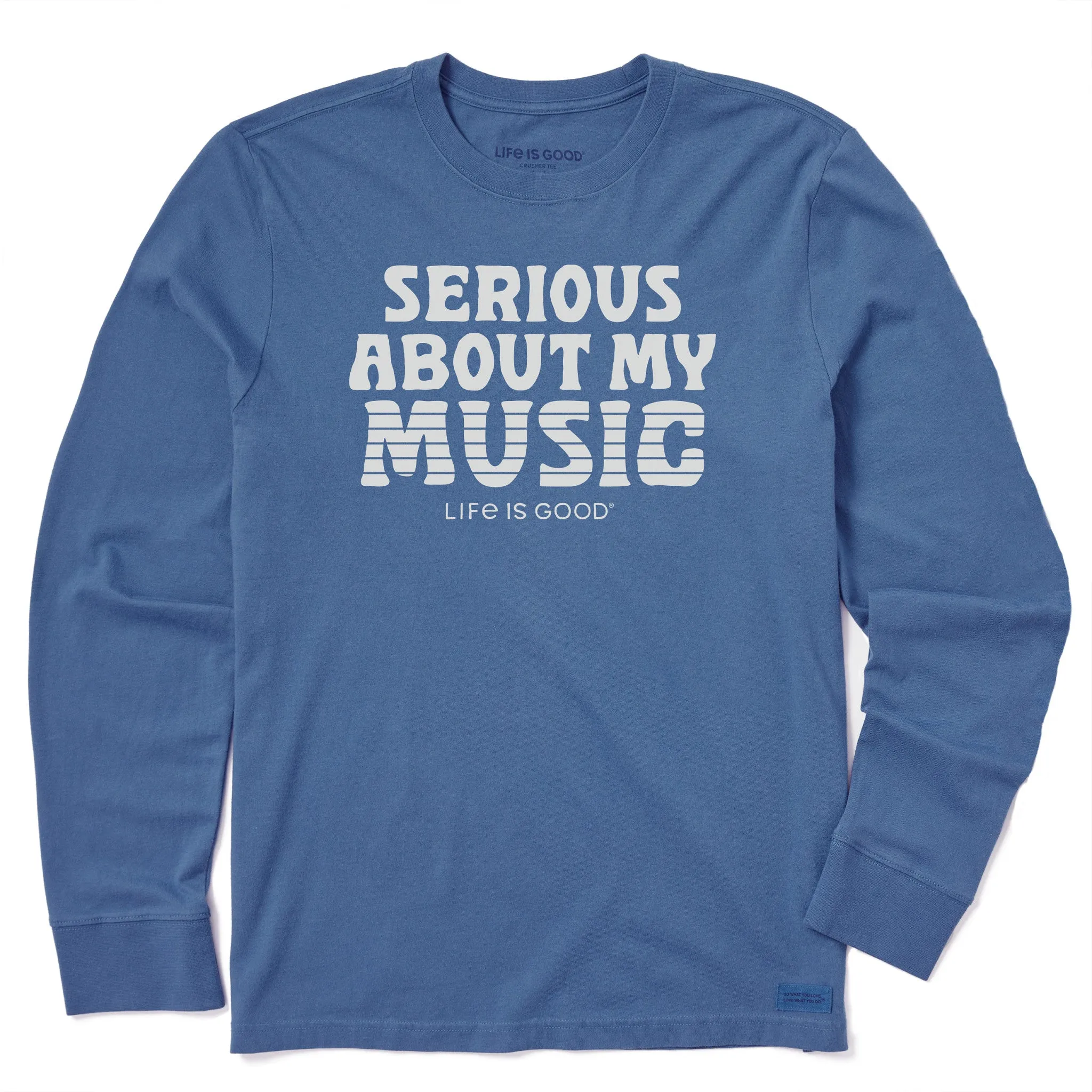 Lightweight Fashion Men's Serious About My Music Long Sleeve Crusher Tee