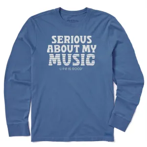Men's Serious About My Music Long Sleeve Crusher Tee Quick Dry Material Fashion-Forward Look