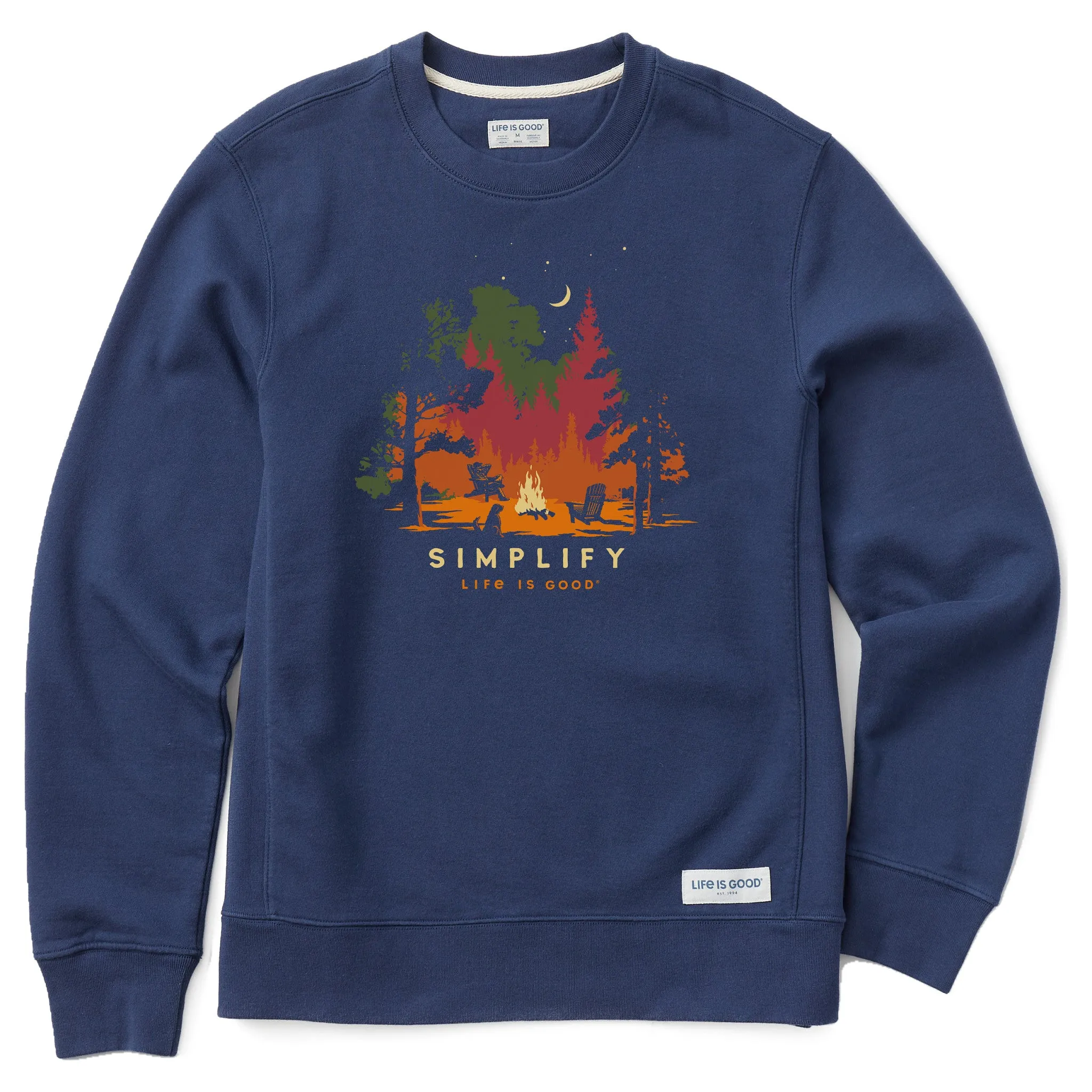 Urban Edge Men's Simplify Campfire Simply True Fleece Crew