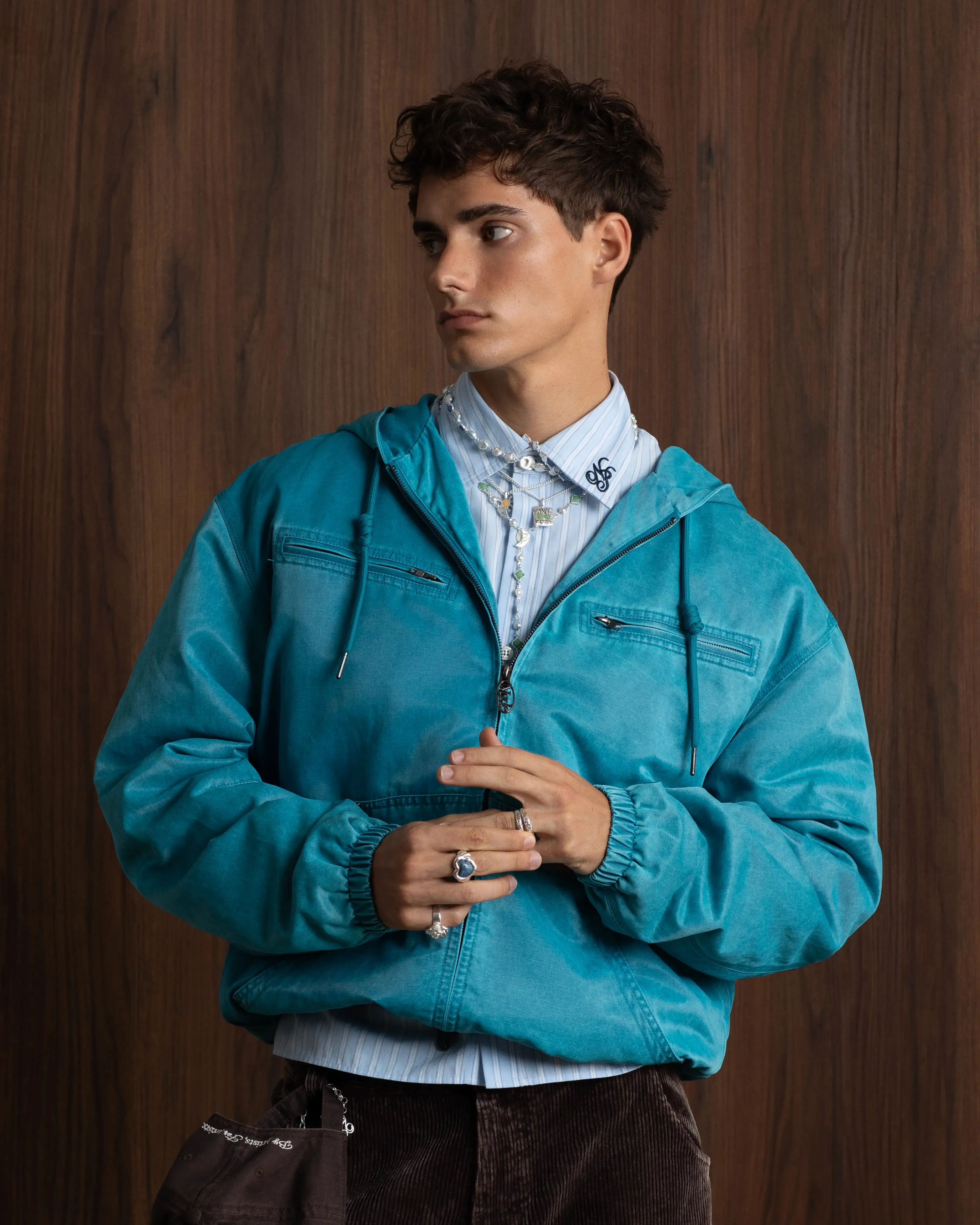 Comfy Worker Jacket Blue Waterproof Coating