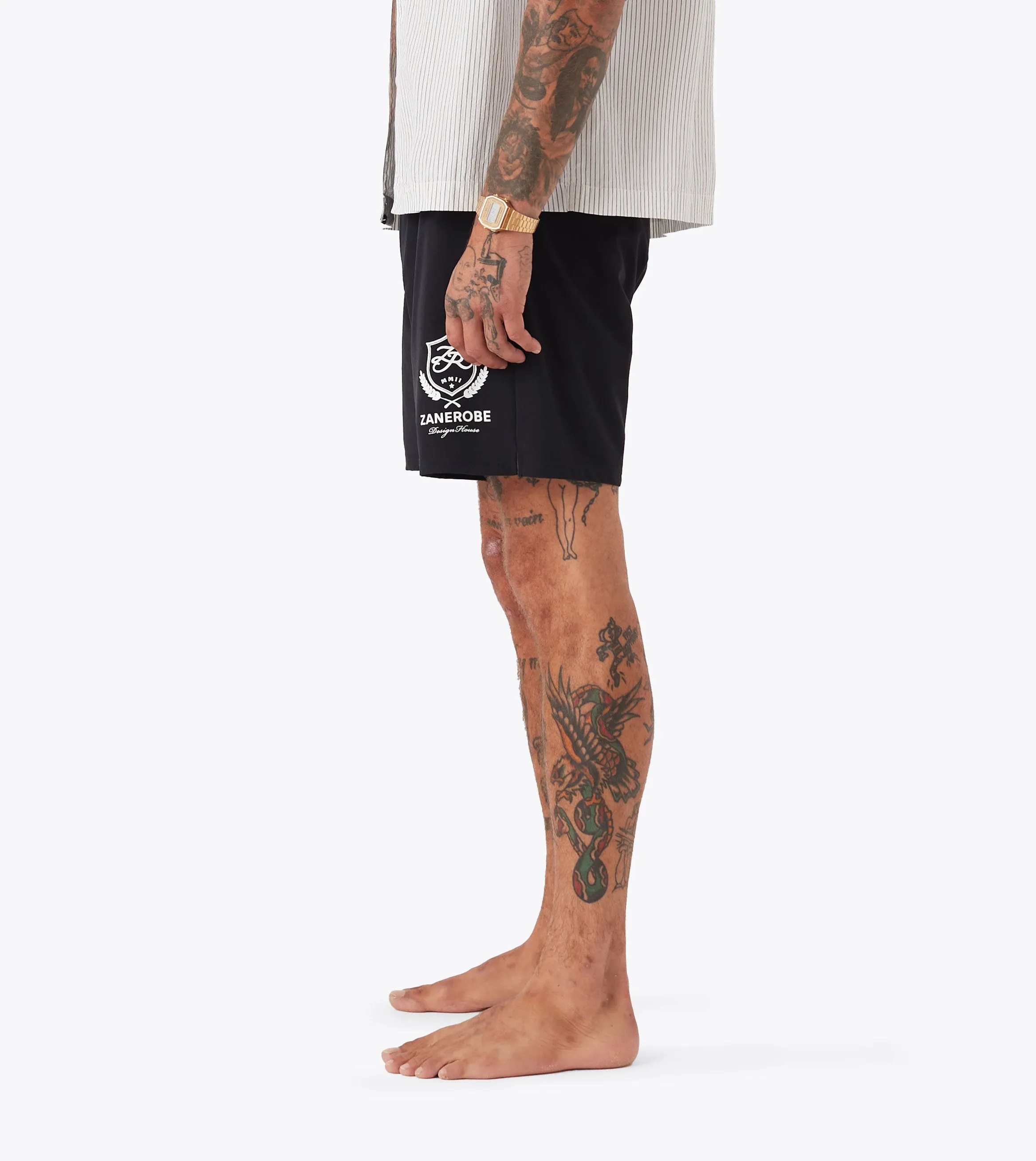 Luxury Feel Crest Balmoral Beach Short Black