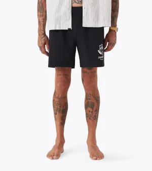 Crest Balmoral Beach Short Black fade - resistant