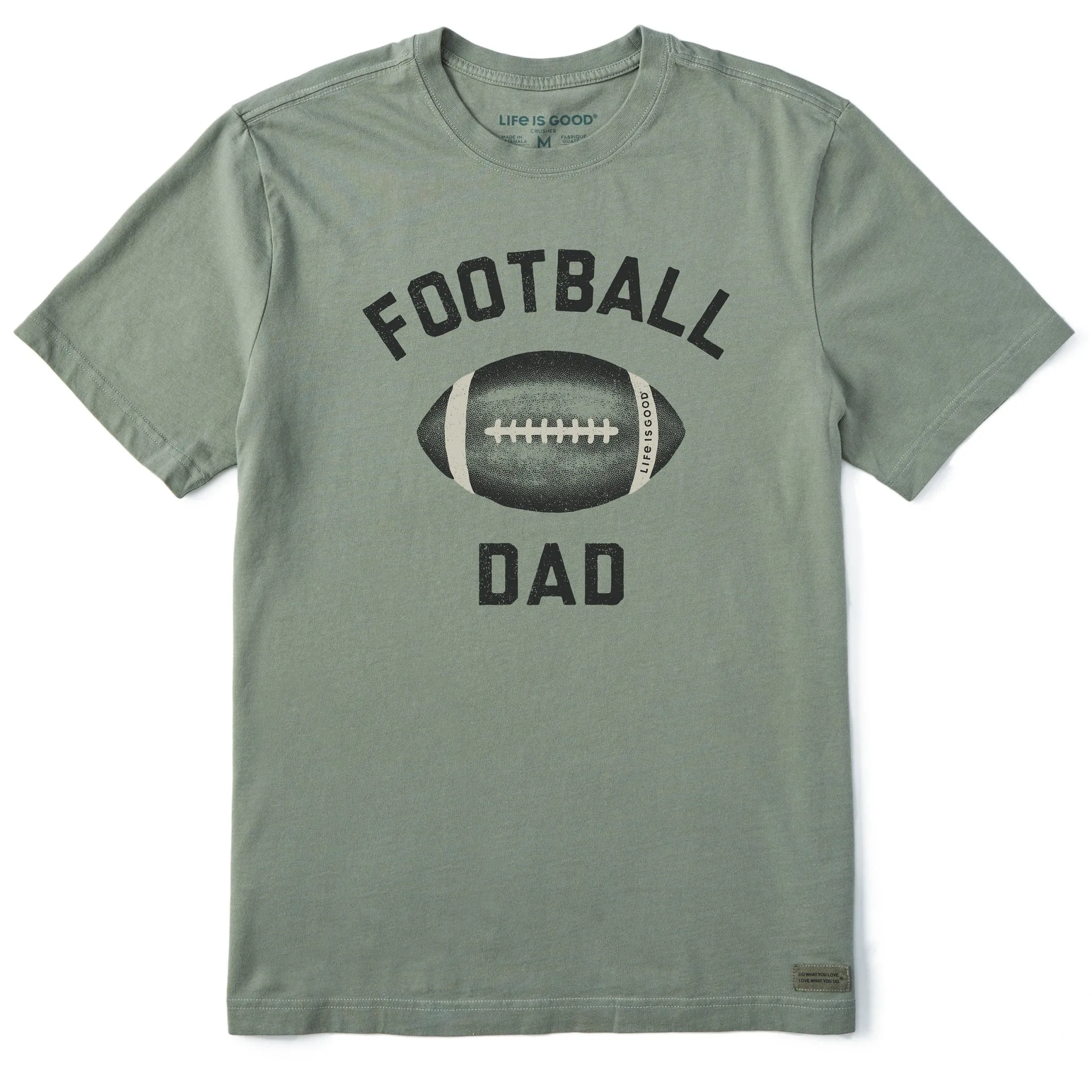 Men's Football Loving Dad Short Sleeve Tee Quick Drying Midweight Knit