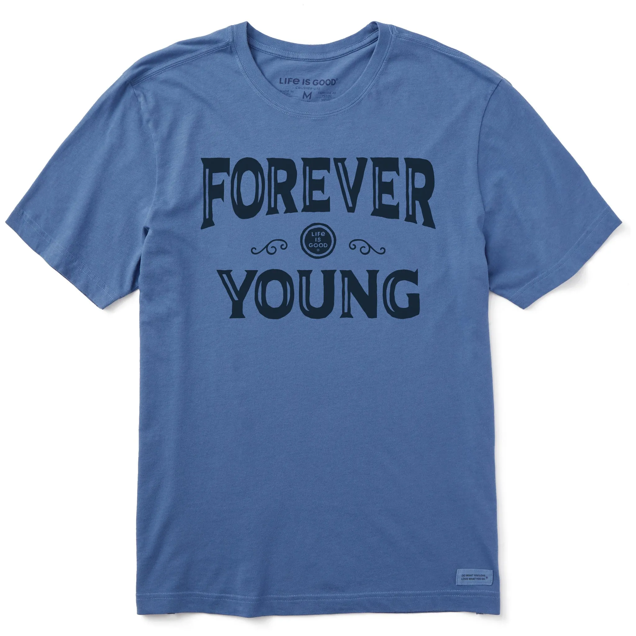 Men's Forever Young Short Sleeve Crusher-LITE Tee Reinforced Shoulder Cozy Vibes