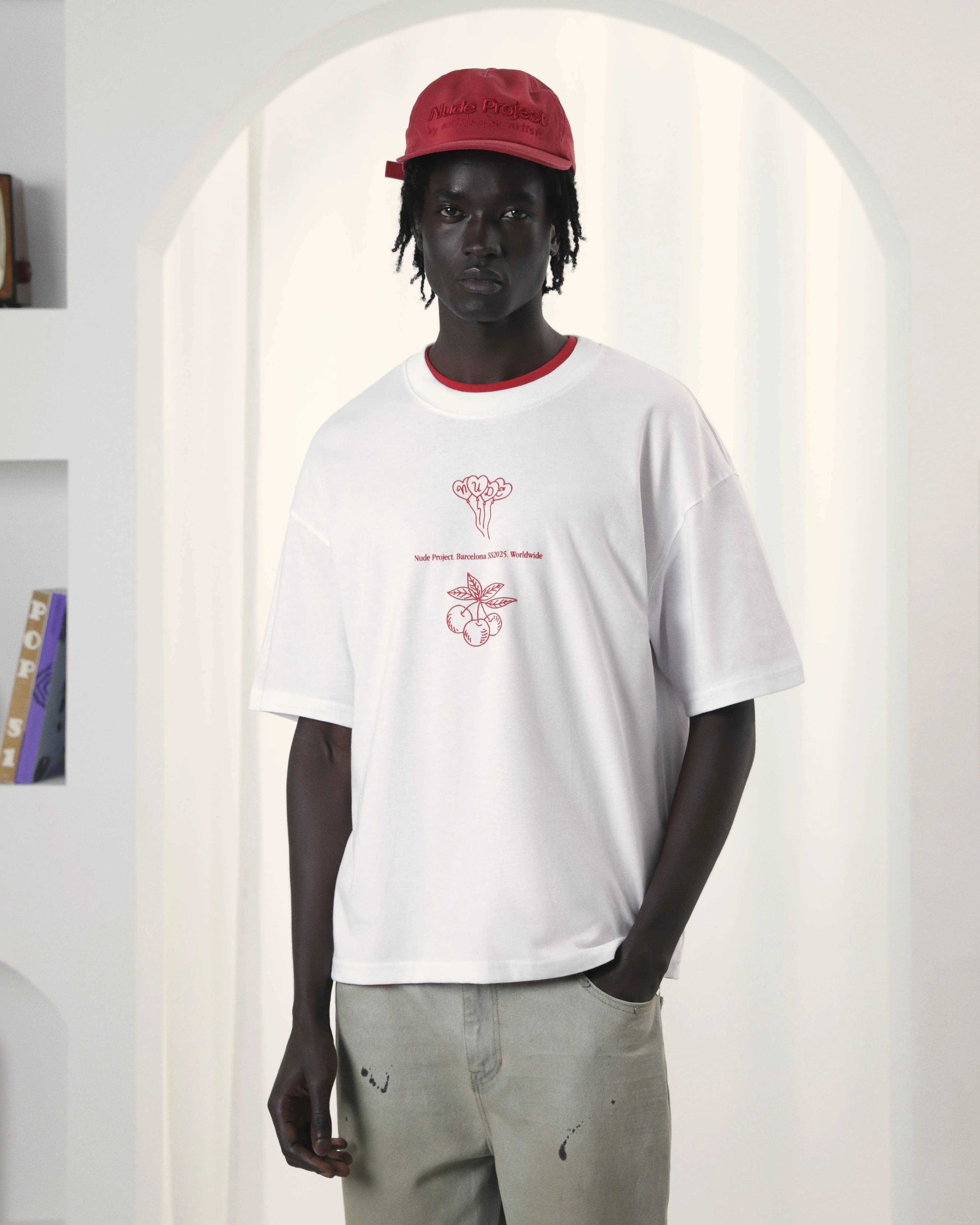 Swan Garden Tee White Biodegradable Textile