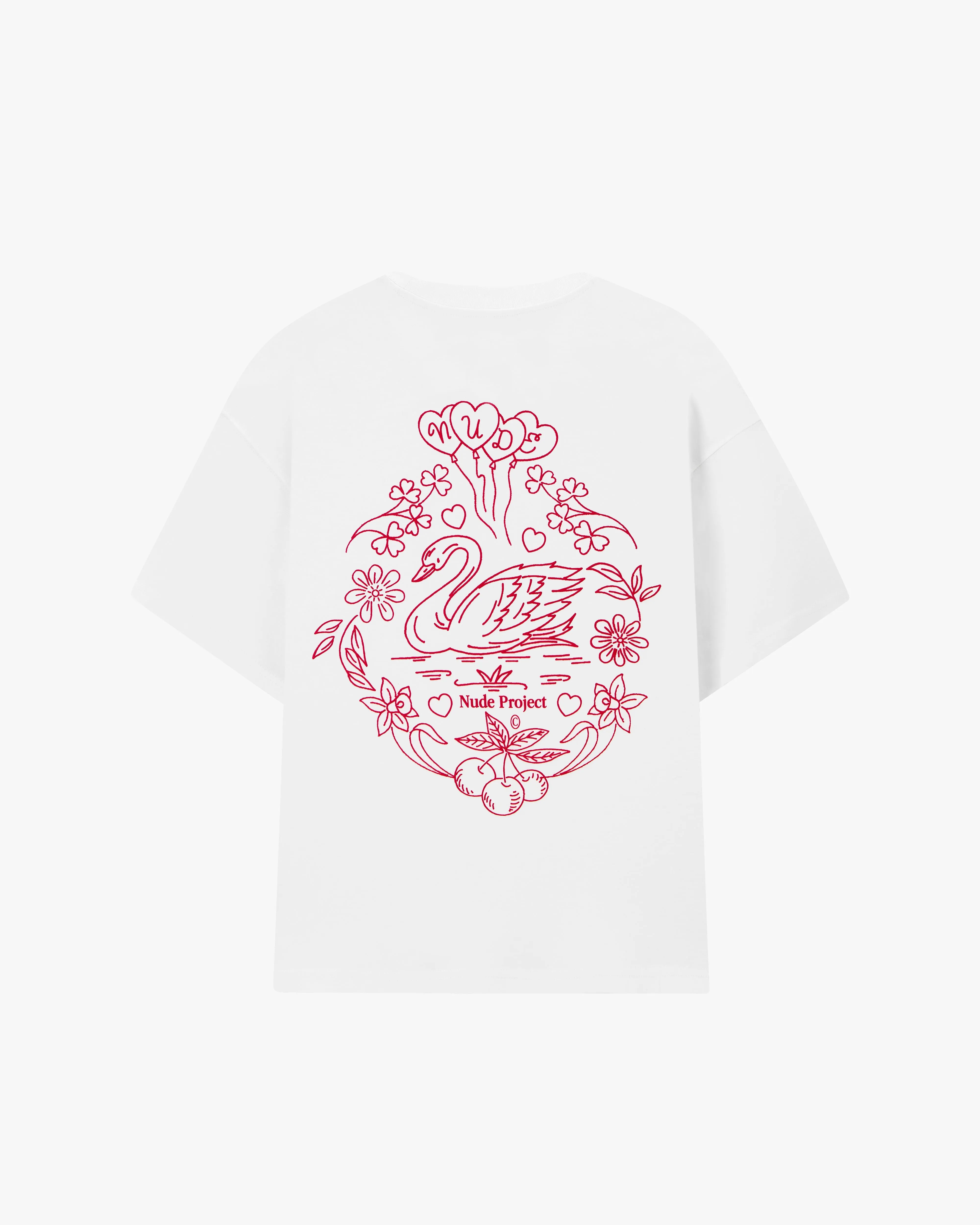 Swan Garden Tee White regular but not boring Versatile Option