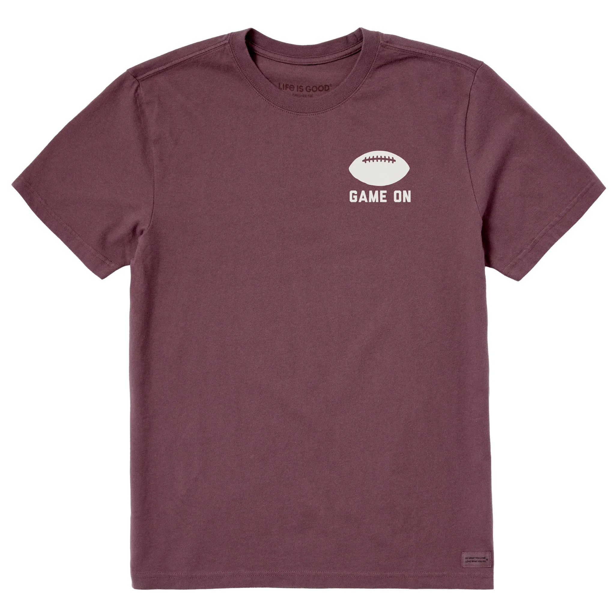 Men's Simple Game On Football Short Sleeve Crusher Tee comfortable option Anti Pilling Treatment