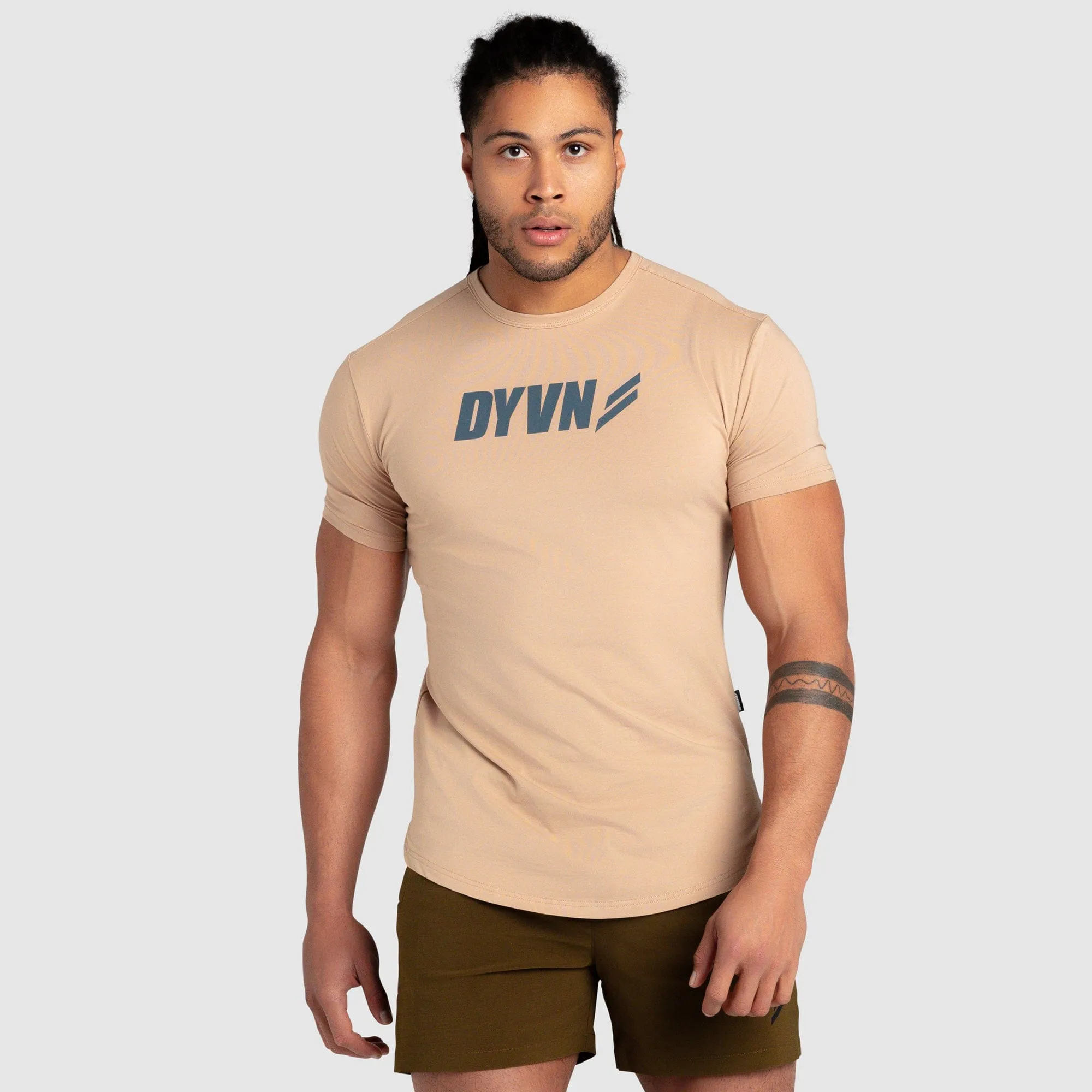 DYVN Drop Tee 'Prime' - Beige Airflow Mesh Panels Casual everyday wear