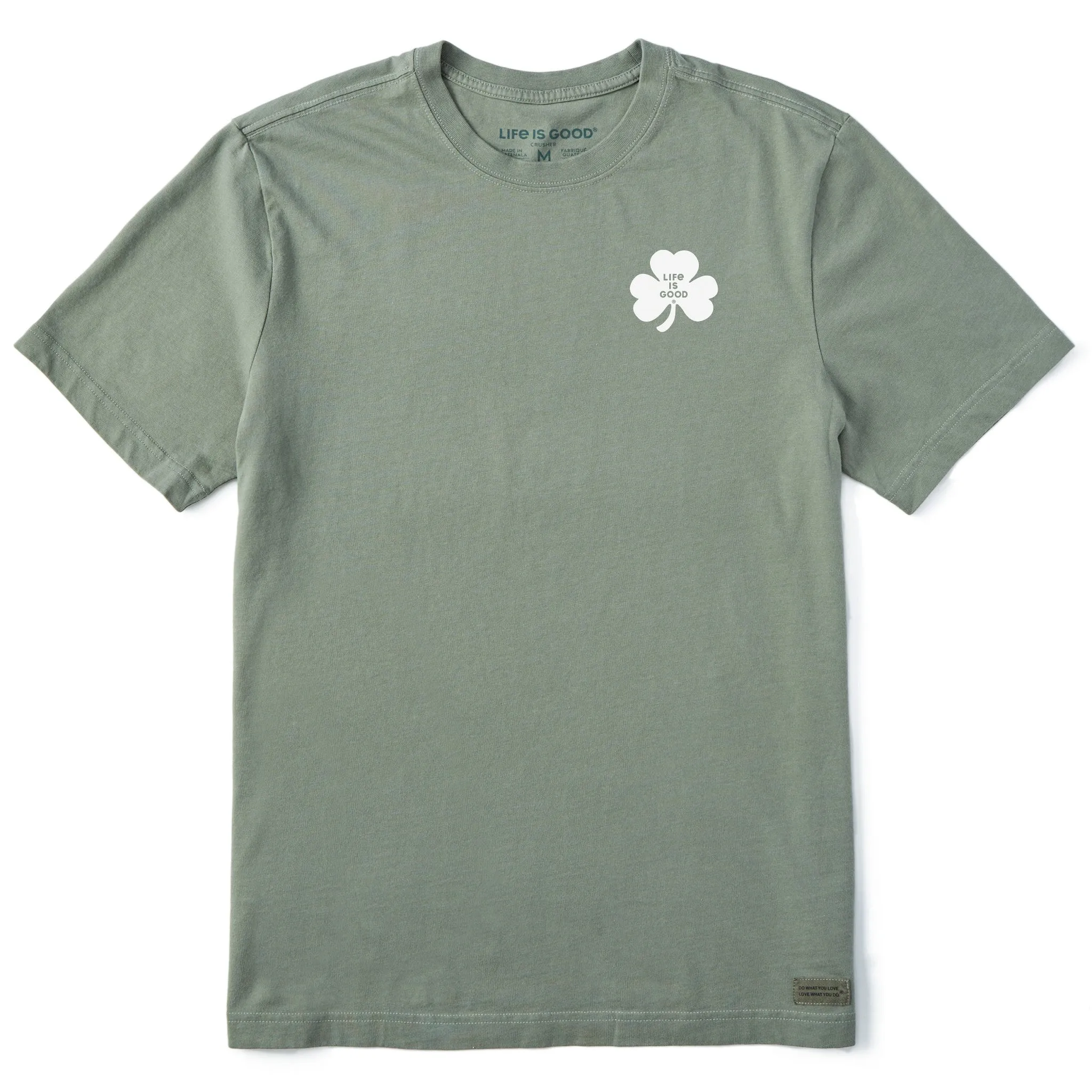 EcoFriendlyDyes Streetwear attitude Men's Simple Shamrock Short Sleeve Crusher Tee