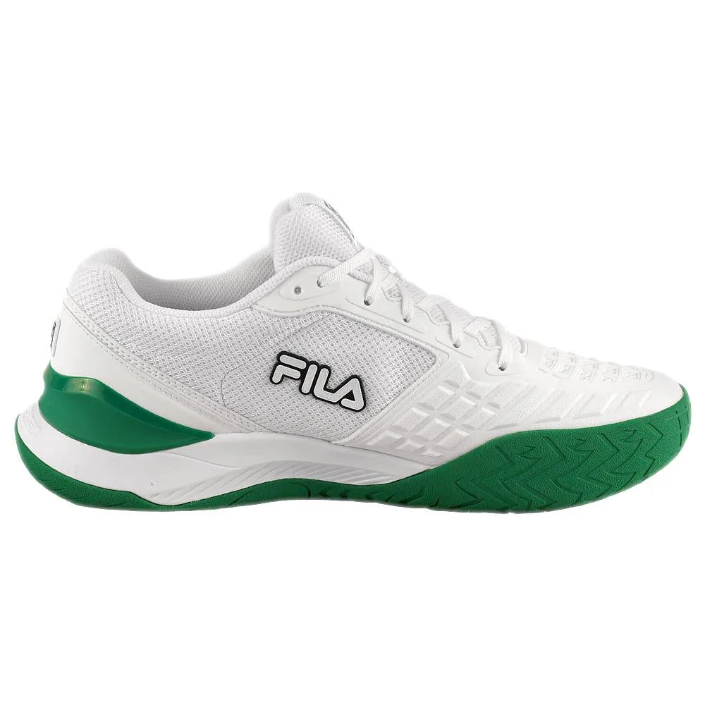 Fila Men's Axilus 3 - White/Courtway Green Breathable Material