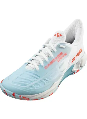 Yonex 2024 Power Cushion Cascade Drive 2 Badminton Shoes [White/Water Blue] Lace-up Training Use