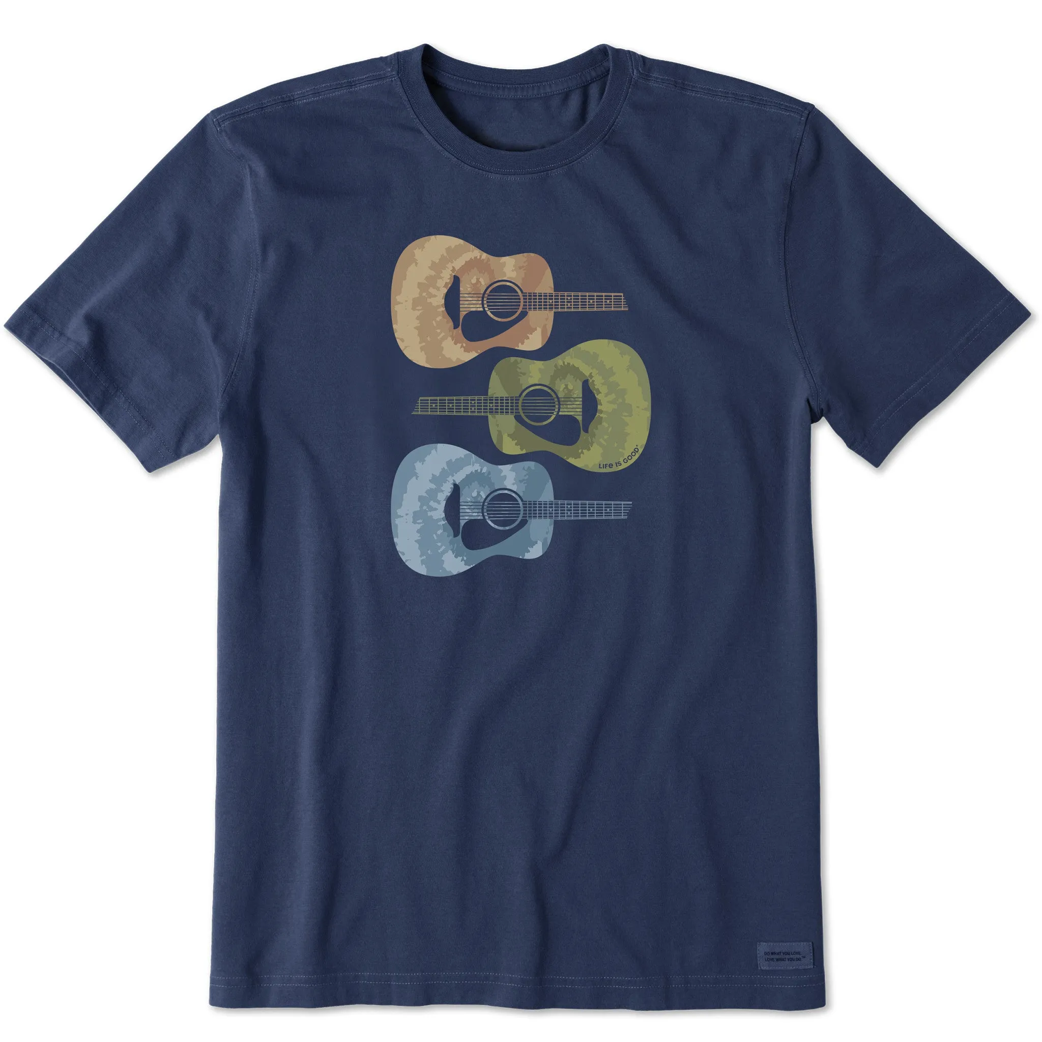 Men's Tie Dye Guitars Short Sleeve Tee Simple Yet Cozy