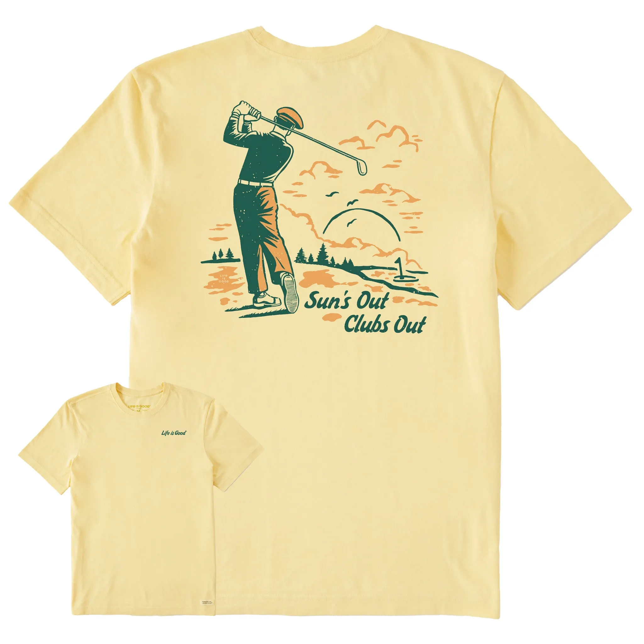 Cozy Wear Men's Suns Out Clubs Out Short Sleeve Crusher Tee