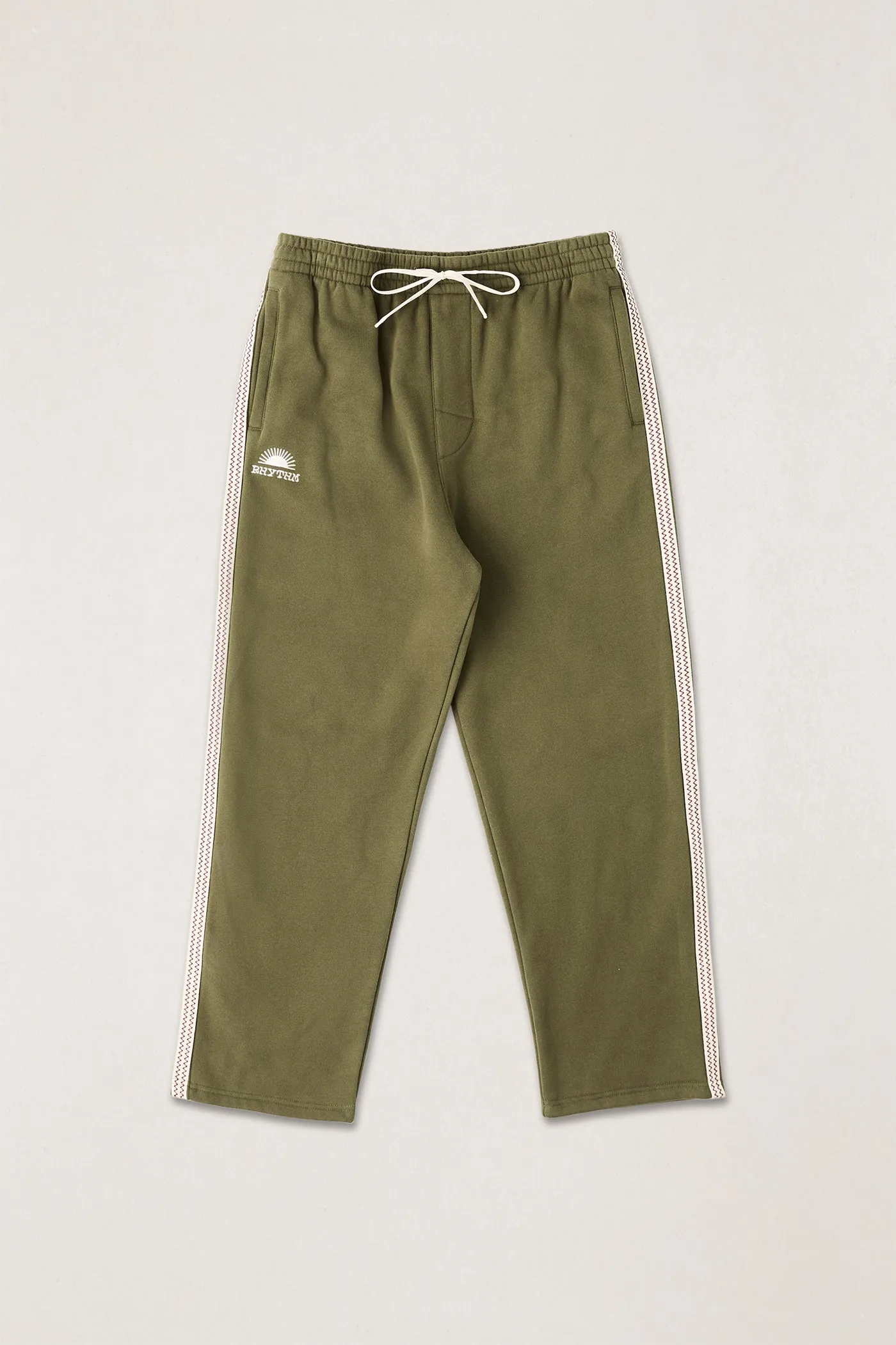 Hoodie Fashion Minimalist Design Tape Track Pant Olive