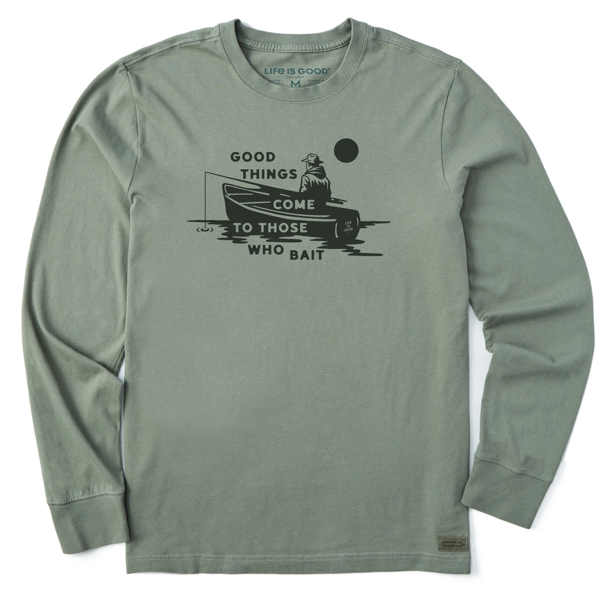 Comfortable Wear Men's Good Things Come to Those Who Bait Long Sleeve Crusher Tee