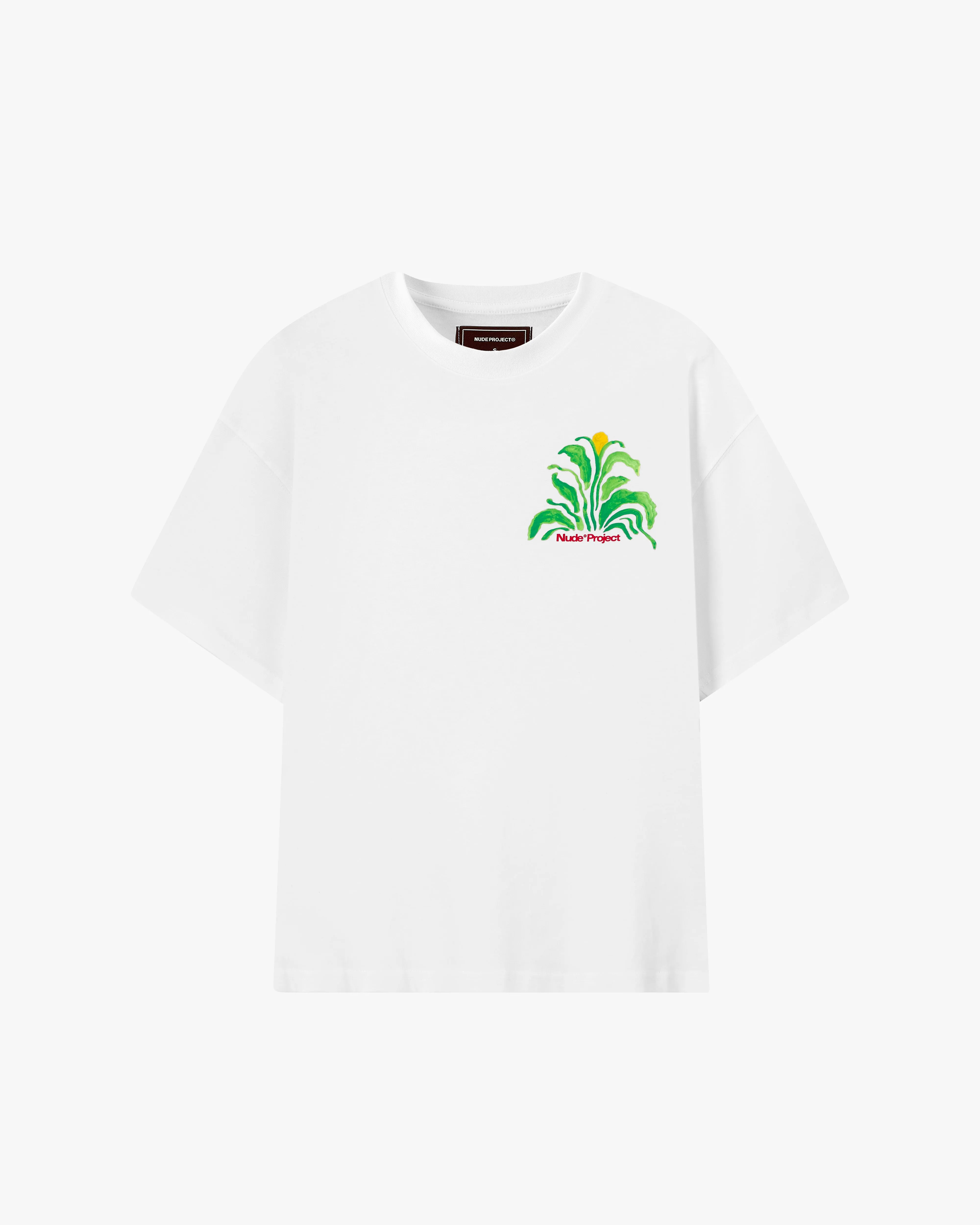 Standard Body Fit Plant Tee White