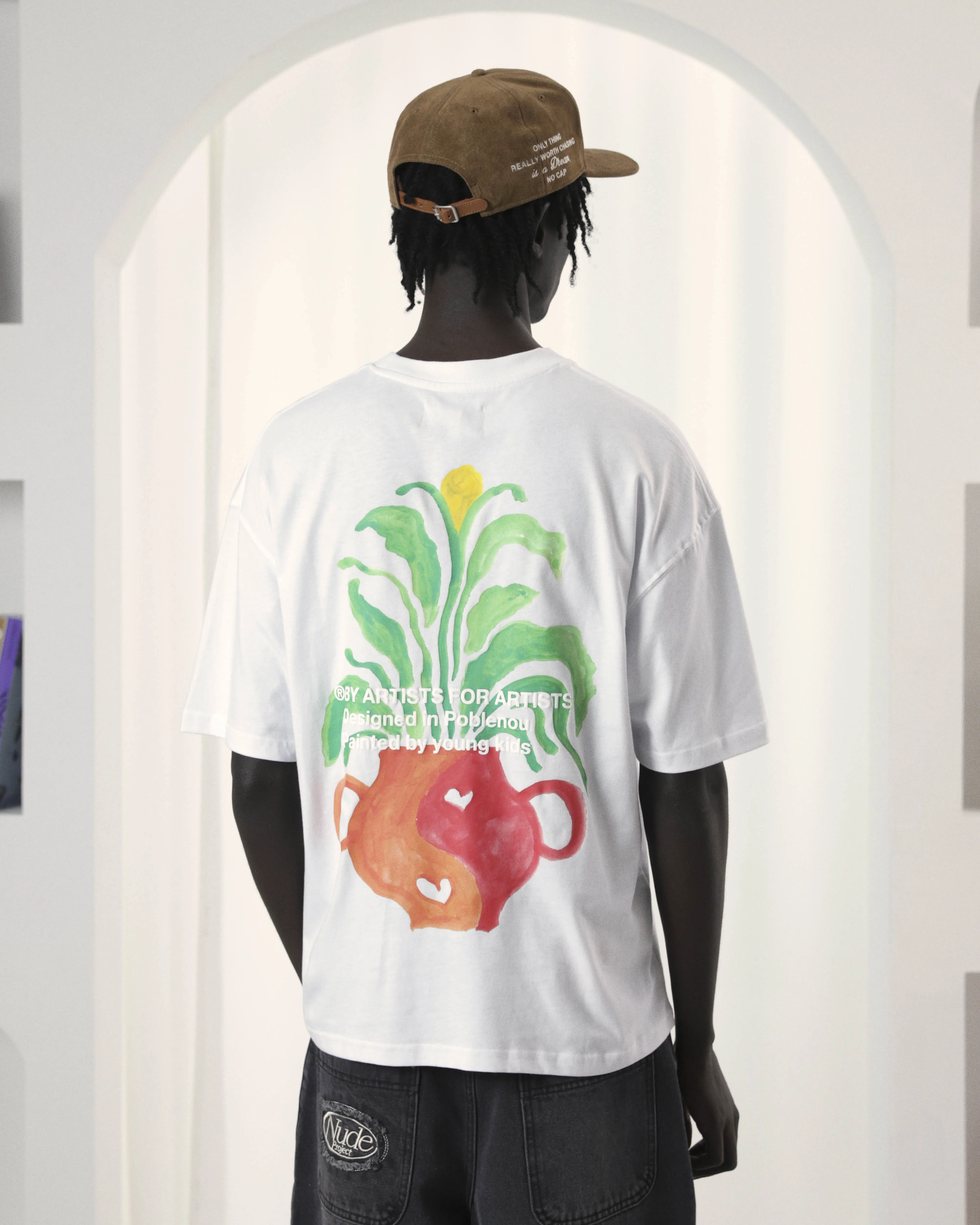 Bright Color Comfort Wearable Plant Tee White