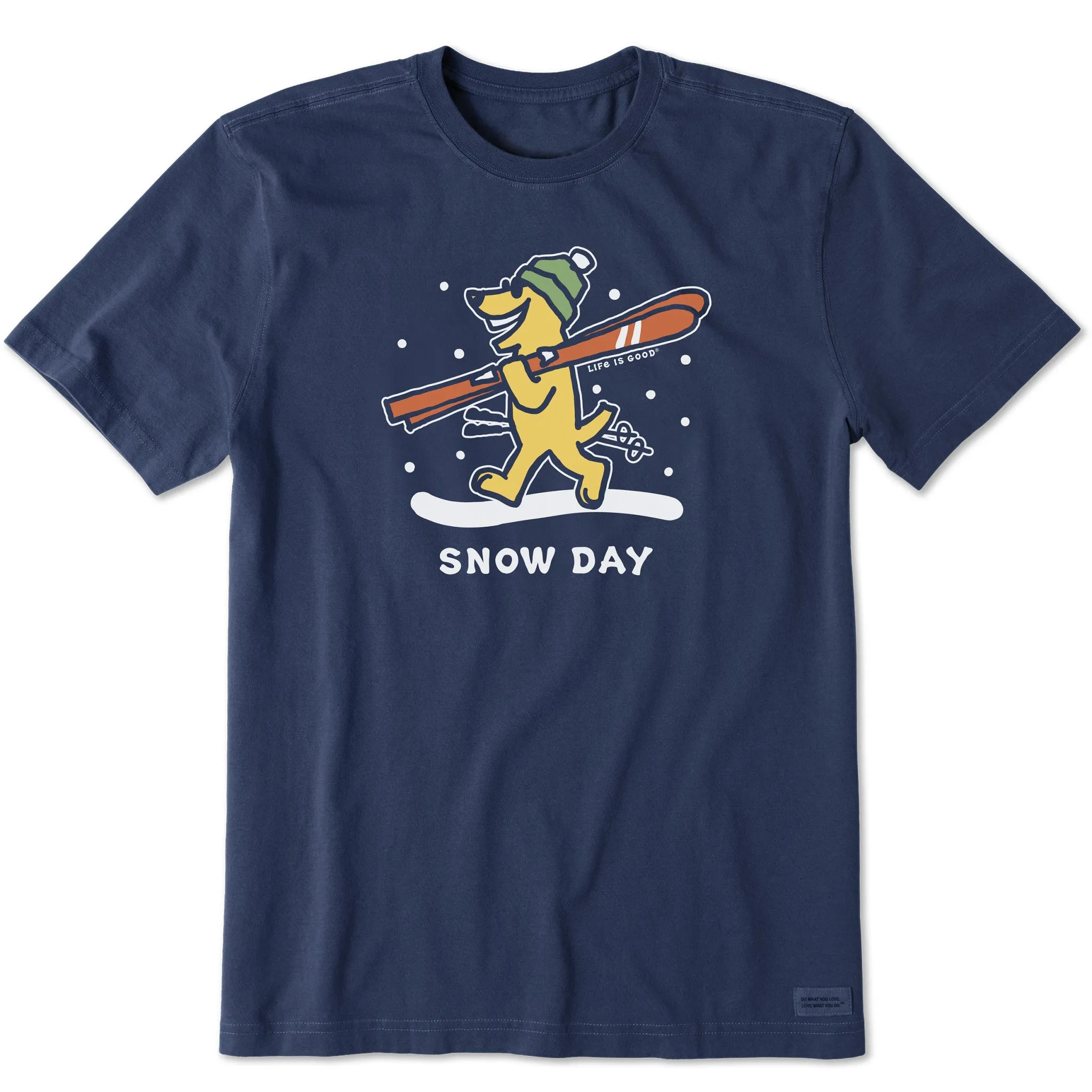 Men's Rocket Ski Snow Day Short Sleeve Crusher Tee Cozy Layer Indoor clothing