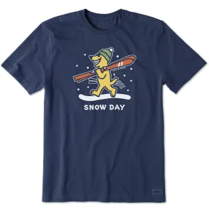 Non Irritating Tags Timeless Design Men's Rocket Ski Snow Day Short Sleeve Crusher Tee